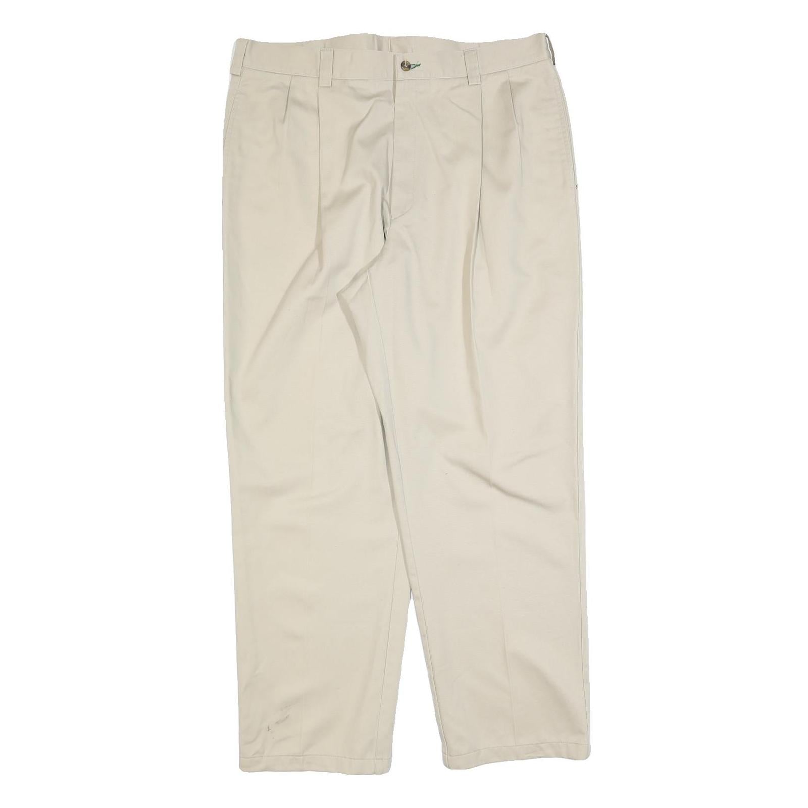 TOMMY HILFIGER Mens Cotton Blend Beige Regular Straight Trousers W38 L32 Classic Refurbished - N/A refurbished available on Cerqular
