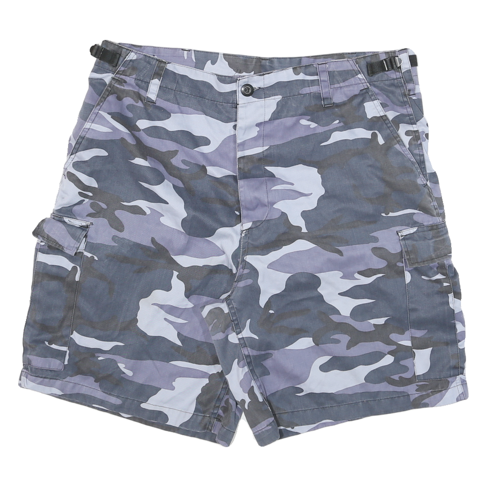 Mens Grey Camouflage Cargo Shorts 2XL W40 Cotton Blend Casual Utility Refurbished - N/A refurbished available on Cerqular