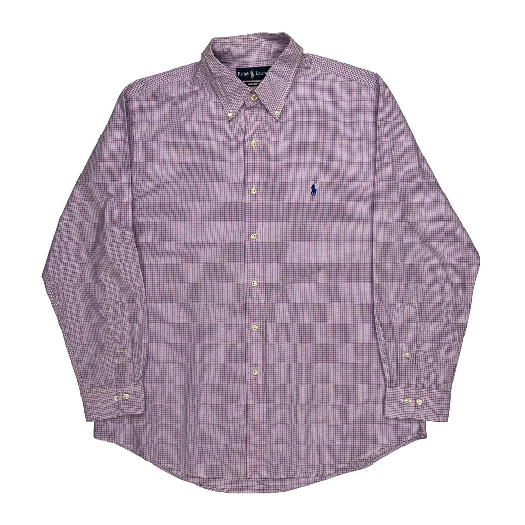 Ralph Lauren Checked Shirt - Large Pink Cotton Refurbished - Thrifted (note: this is a term often used to describe second- refurbished available on Cerqular