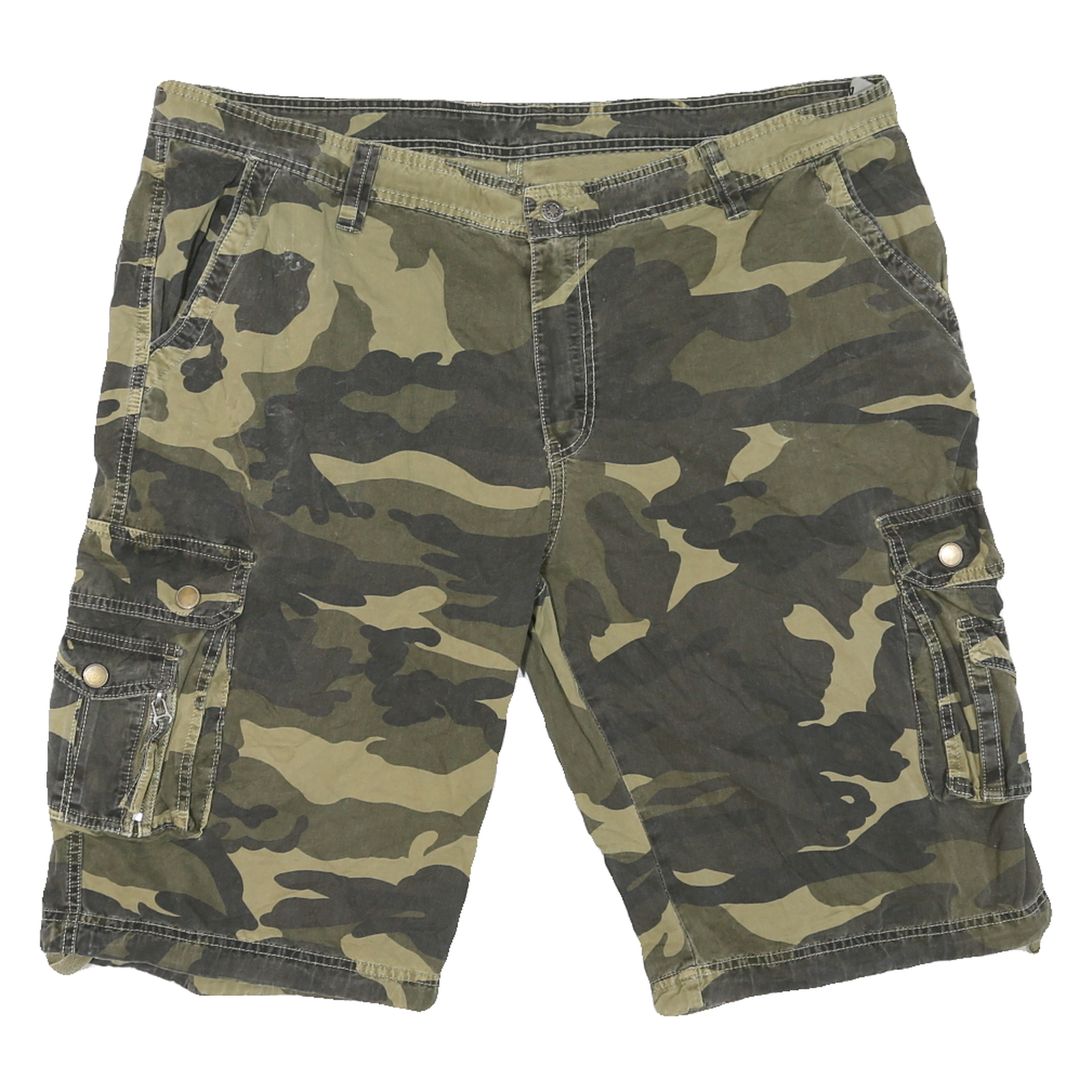 WORLDWIDE AMERICA STATE Mens Cargo Shorts Green Camouflage 2XL W40 Cotton Blend Refurbished - N/A refurbished available on Cerqular