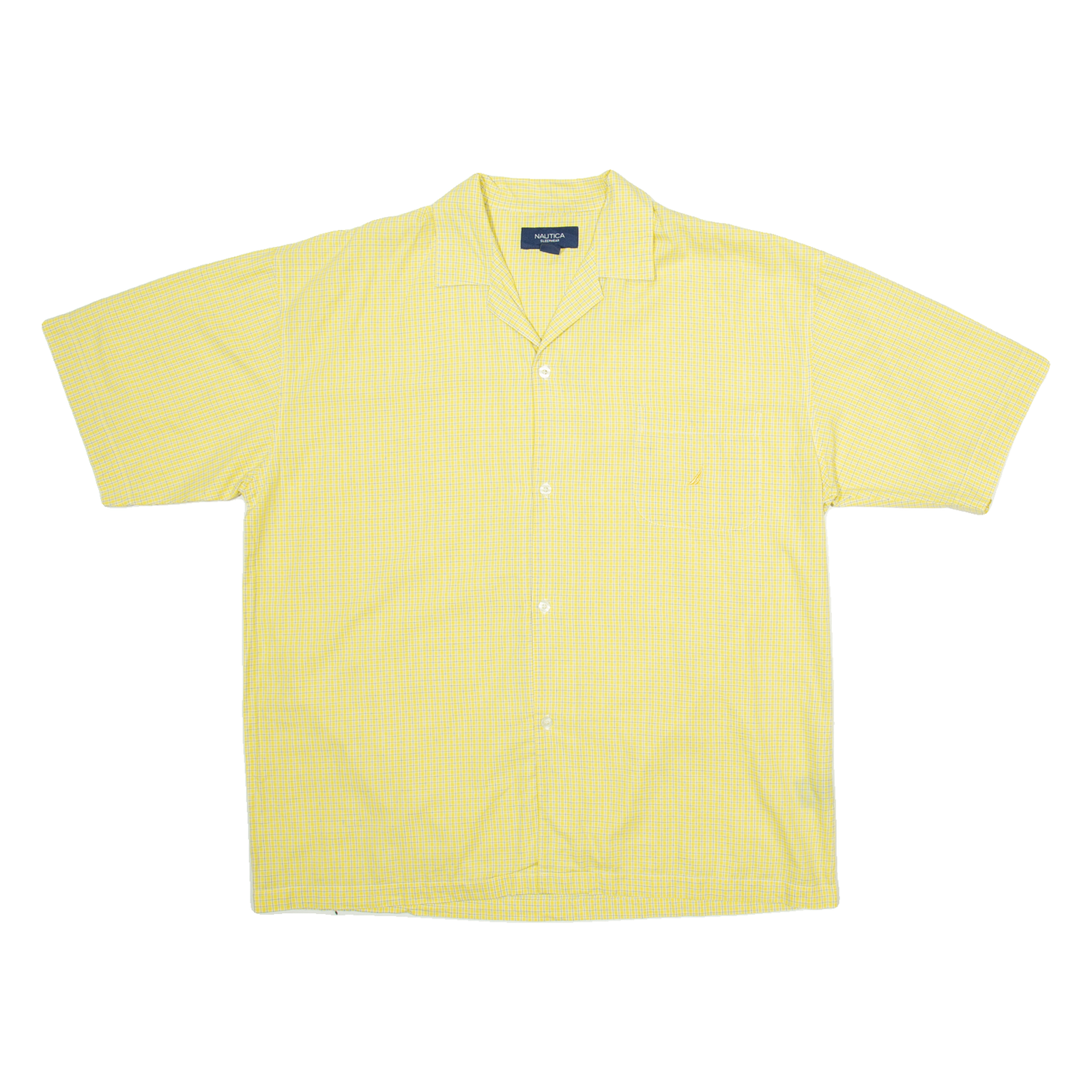 NAUTICA Mens Shirt Yellow Check L Refurbished - N/A refurbished available on Cerqular