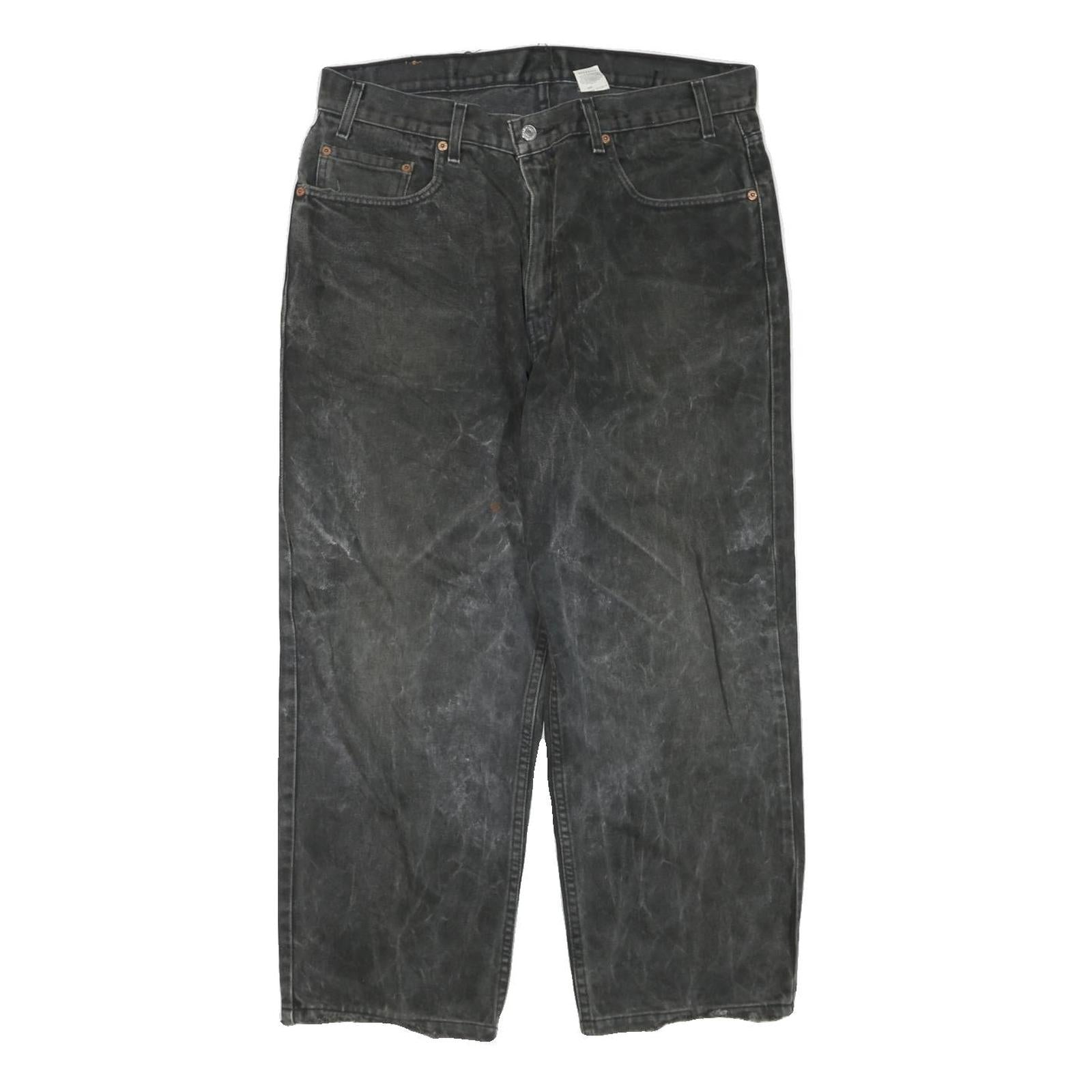 LEVI'S Womens Jeans Black Regular Straight Denim Stone Wash W36 L26 Casual Fit Refurbished - N/A refurbished available on Cerqular