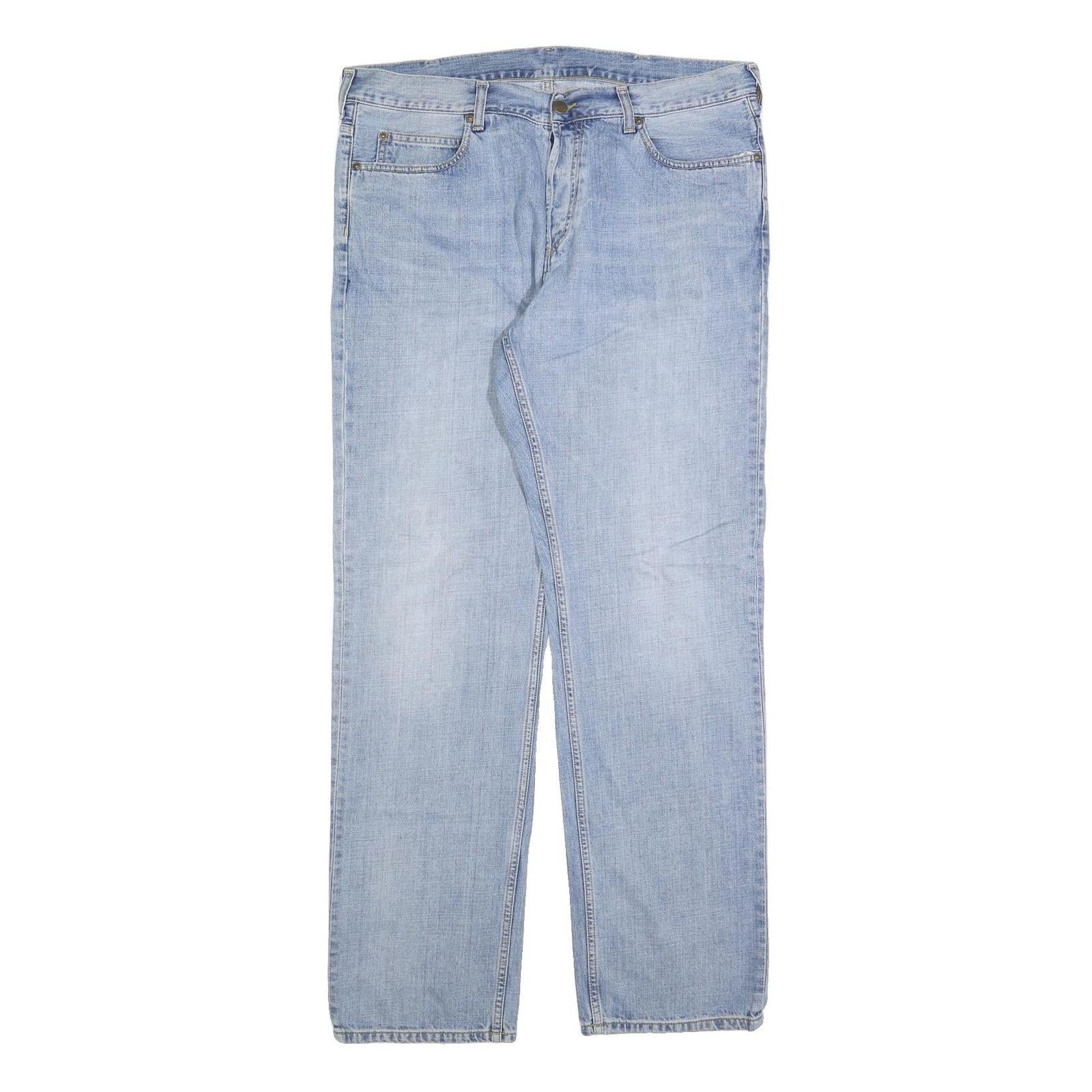 CARHARTT Mens Jeans Light Blue Regular Straight Denim W36 L34 Classic Cotton Refurbished - N/A refurbished available on Cerqular