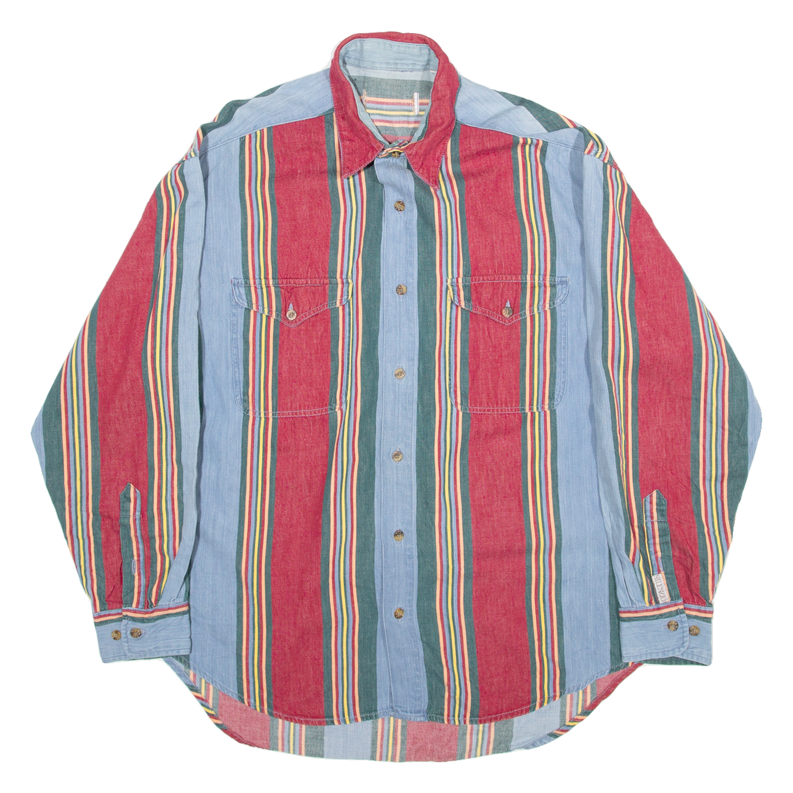 Mens Shirt Blue Striped Long Sleeve M Refurbished - N/A refurbished available on Cerqular
