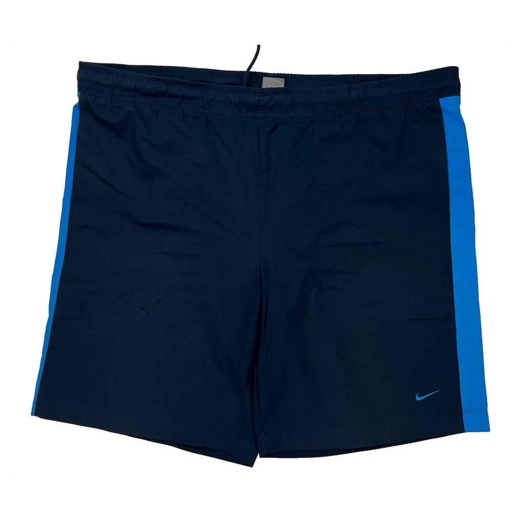 Nike Sport Shorts - XL Navy Polyester Refurbished - Thrifted (note: this is a term often used to describe second- refurbished available on Cerqular