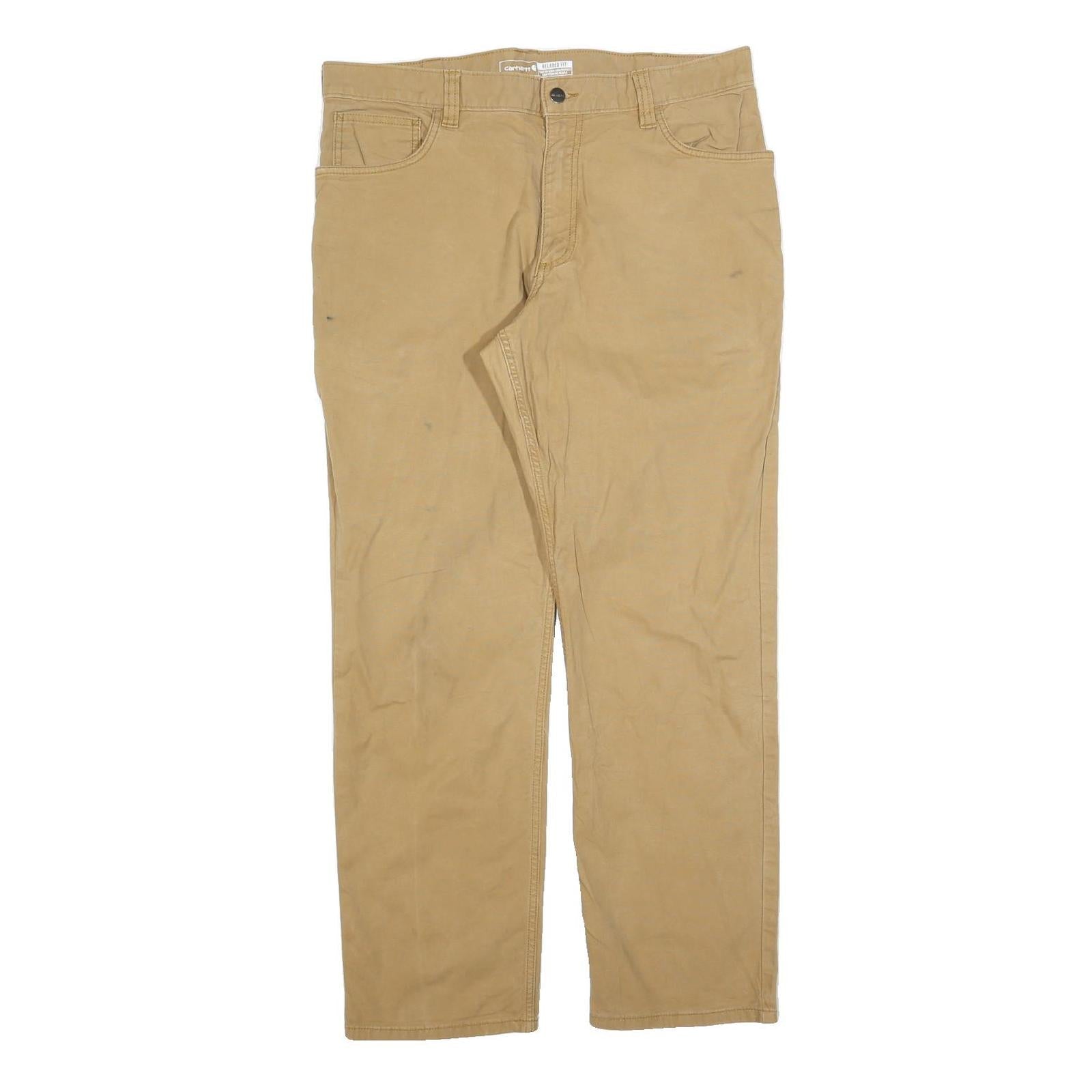 Buy CARHARTT Mens Cotton Blend Beige Relaxed Straight Trousers W36 L32 Workwear Refurbished - $40.29 CARHARTT Mens Cotton Blend Beige Relaxed Straight Trousers W36 L32 Workwear Refurbished - N/A refurbished available on Cerqular