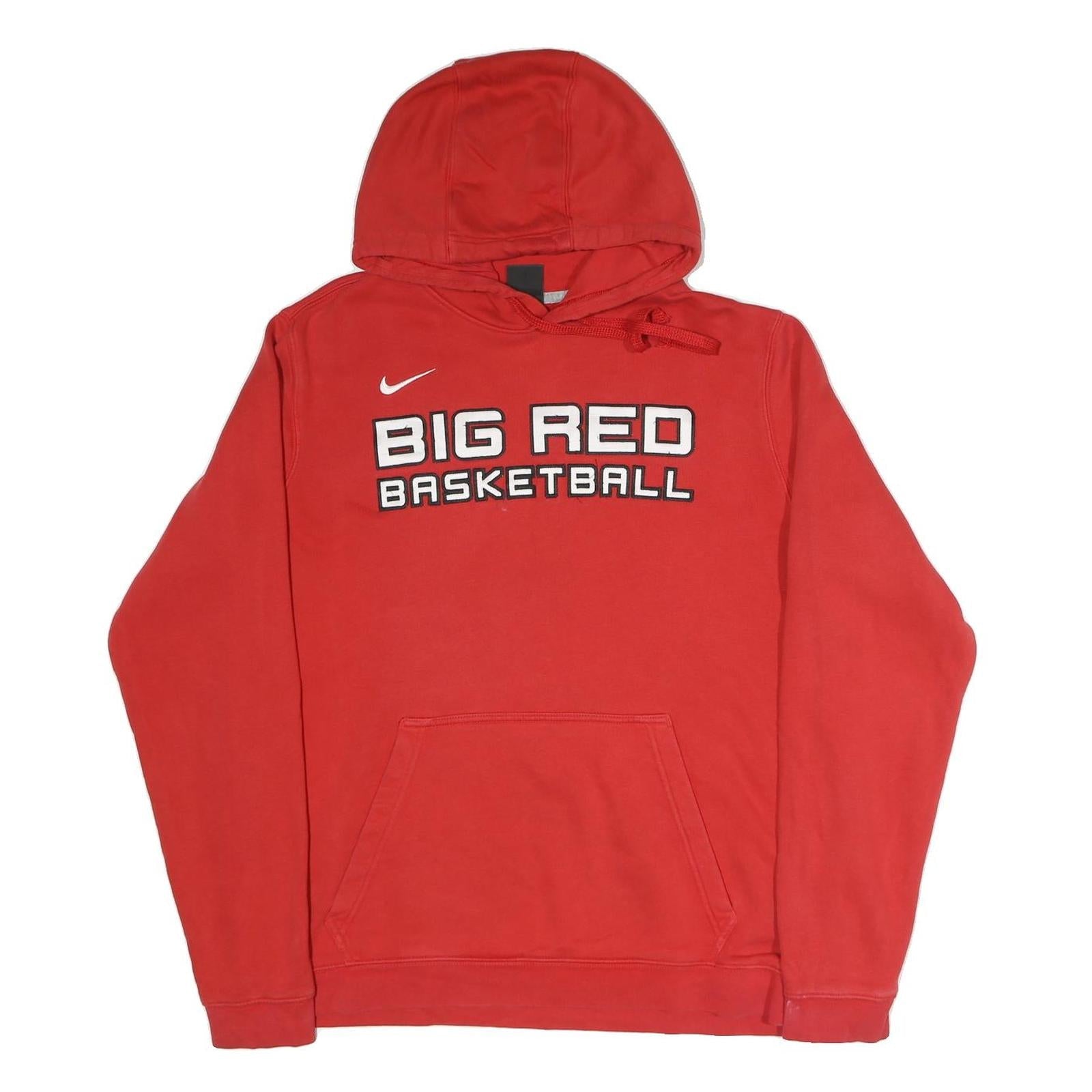 NIKE Mens Red Big Red Basketball Pullover Hoodie L Cotton Blend Sportswear Refurbished - N/A refurbished available on Cerqular