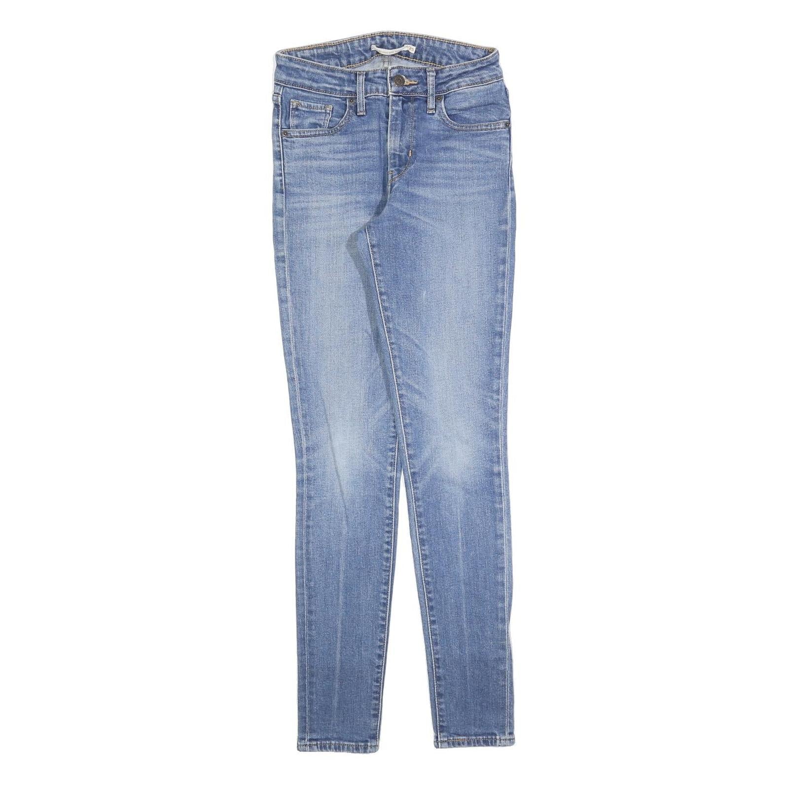LEVI'S 721 Womens Jeans Blue Slim Skinny Denim Light W25 L29 Stretch Zip Refurbished - N/A refurbished available on Cerqular