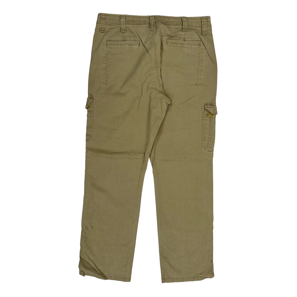 Buy Wrangler Cargo Trousers - 34W 32L Khaki Cotton Refurbished - $40.19 Wrangler Cargo Trousers - 34W 32L Khaki Cotton Refurbished - Thrifted (note: this is a term often used to describe second- refurbished available on Cerqular