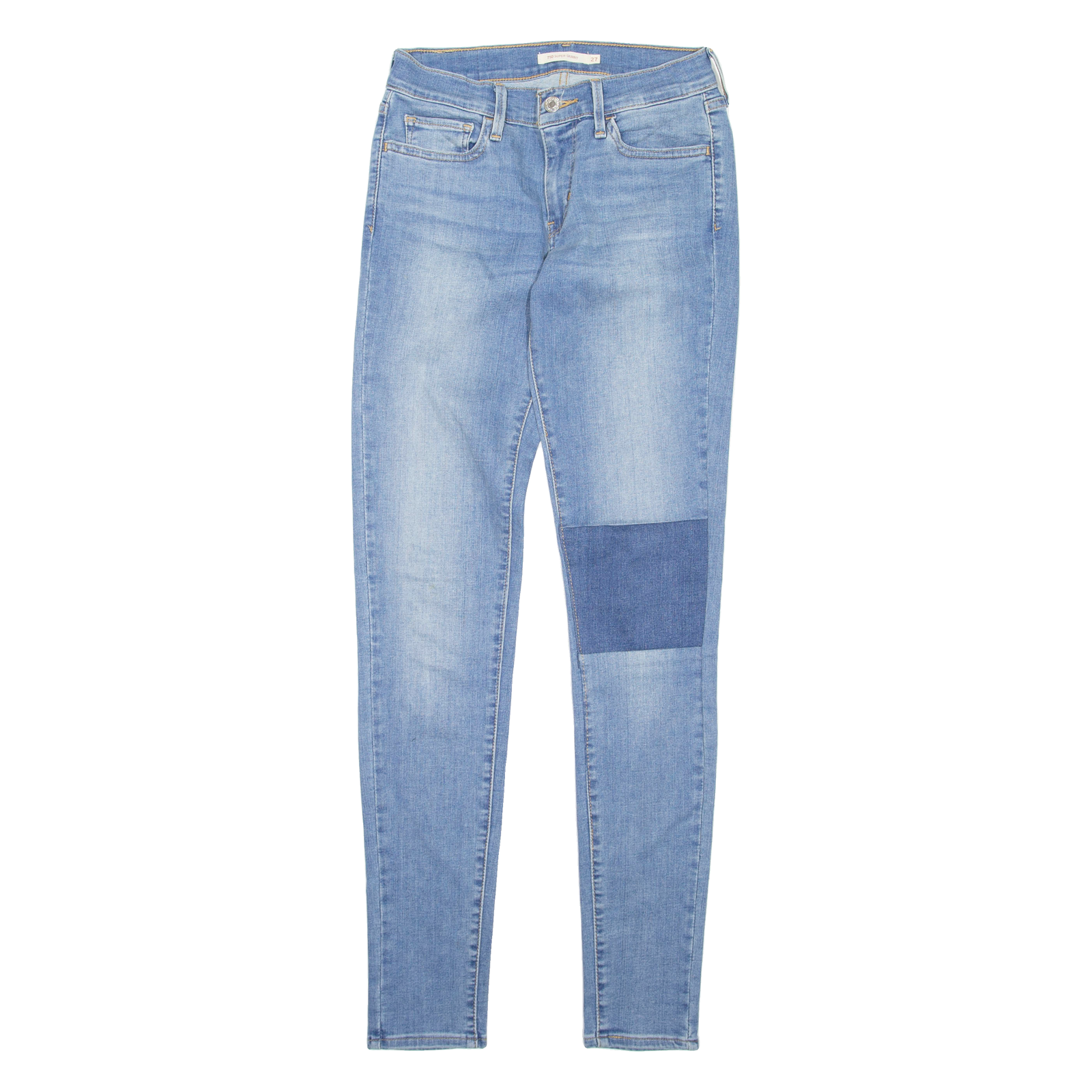 LEVI'S Womens Jeans Blue Regular Skinny Stone Wash W27 L32 Refurbished - N/A refurbished available on Cerqular