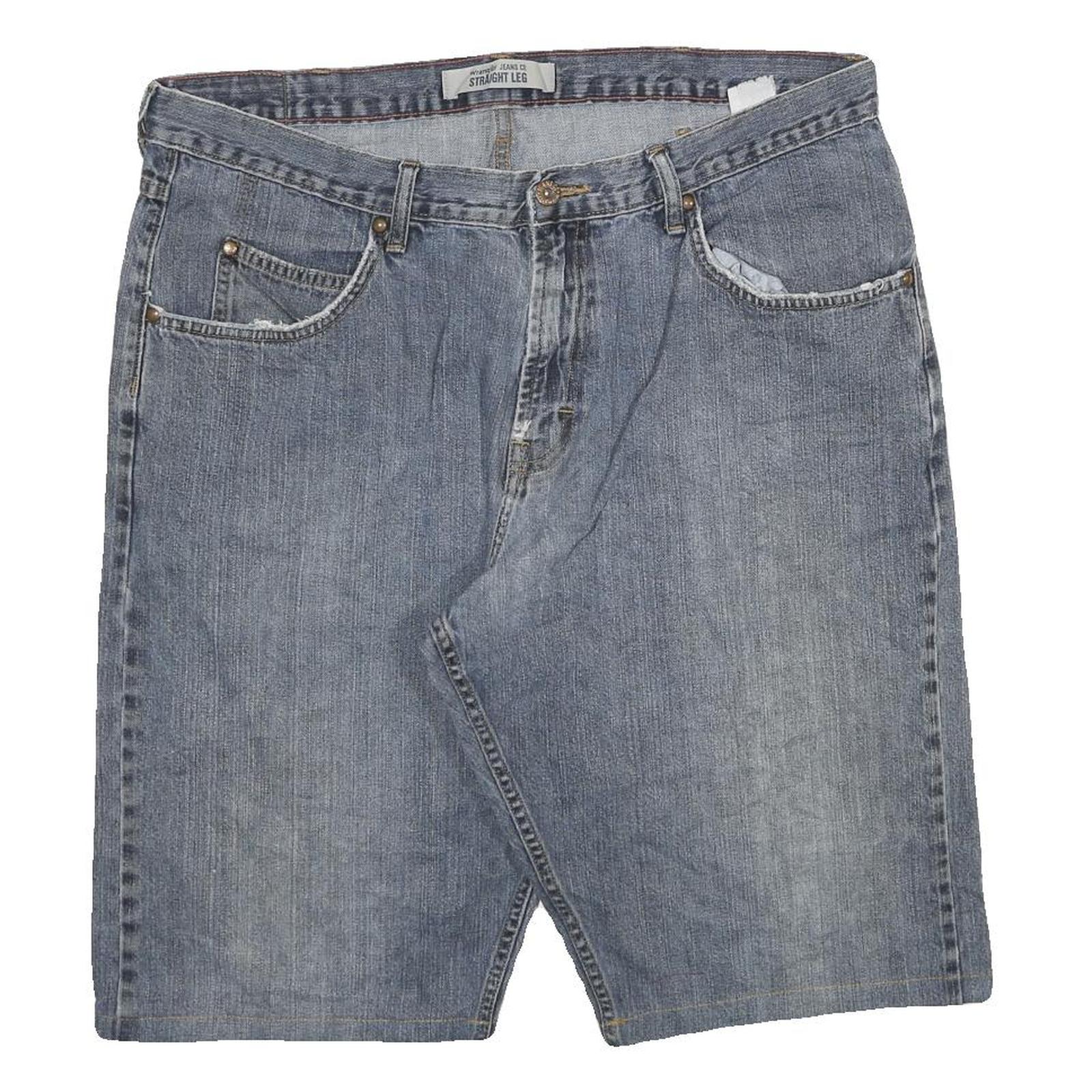 WRANGLER Mens Denim Blue Casual Shorts 2XL W36 Cotton Blend Comfortable Fit Refurbished - N/A refurbished available on Cerqular