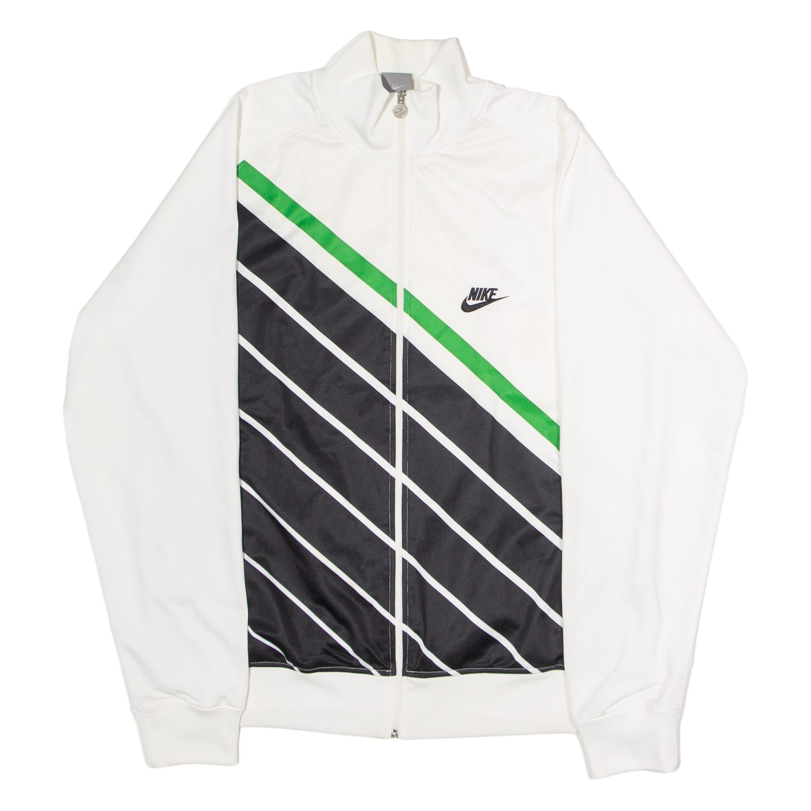 NIKE Mens Track Jacket White Striped M Refurbished - N/A refurbished available on Cerqular