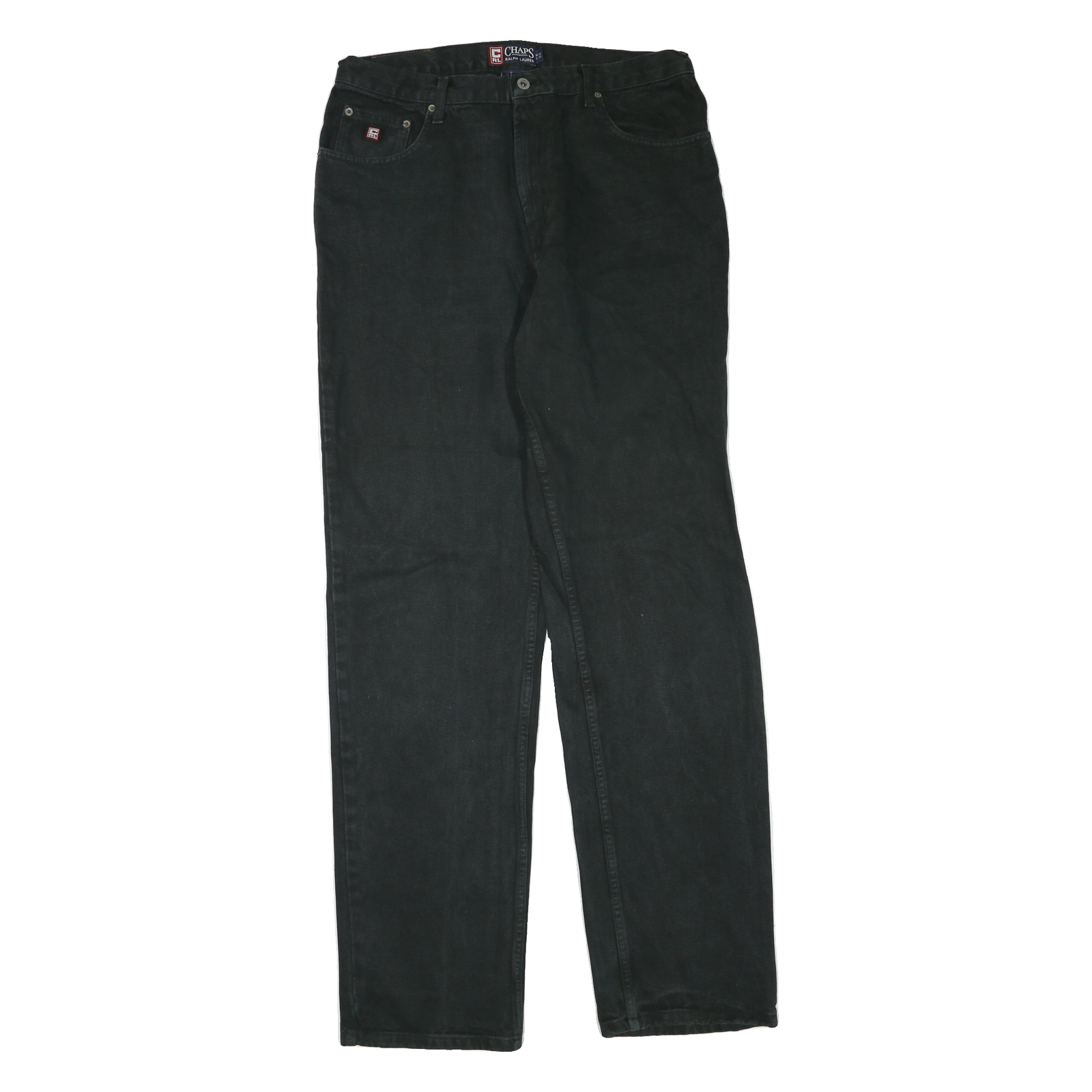 CHAPS RALPH LAUREN Mens Regular Fit Black Denim Jeans W34 L34 Cotton Blend Zip Refurbished - N/A refurbished available on Cerqular