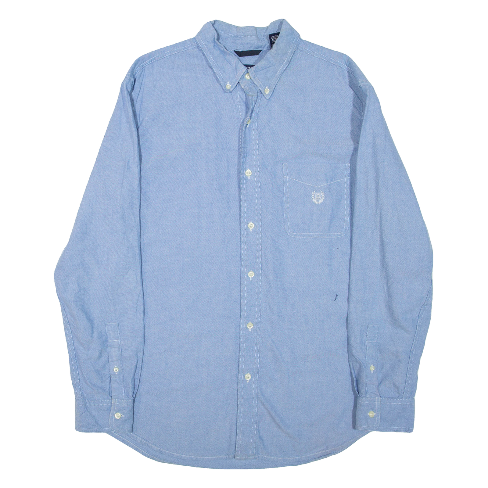 CHAPS Mens Plain Shirt Blue Long Sleeve L Refurbished - N/A refurbished available on Cerqular