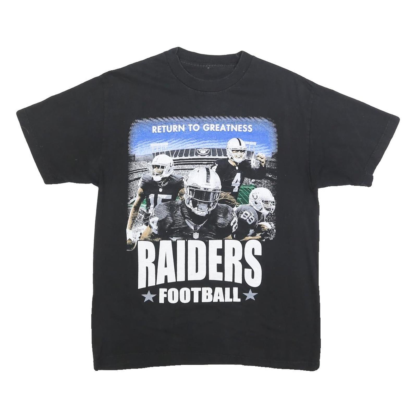 Buy Mens Black Raiders Football Graphic T-Shirt M Short Sleeve Crew Neck Retro Refurbished - $32.49 Mens Black Raiders Football Graphic T-Shirt M Short Sleeve Crew Neck Retro Refurbished - N/A refurbished available on Cerqular