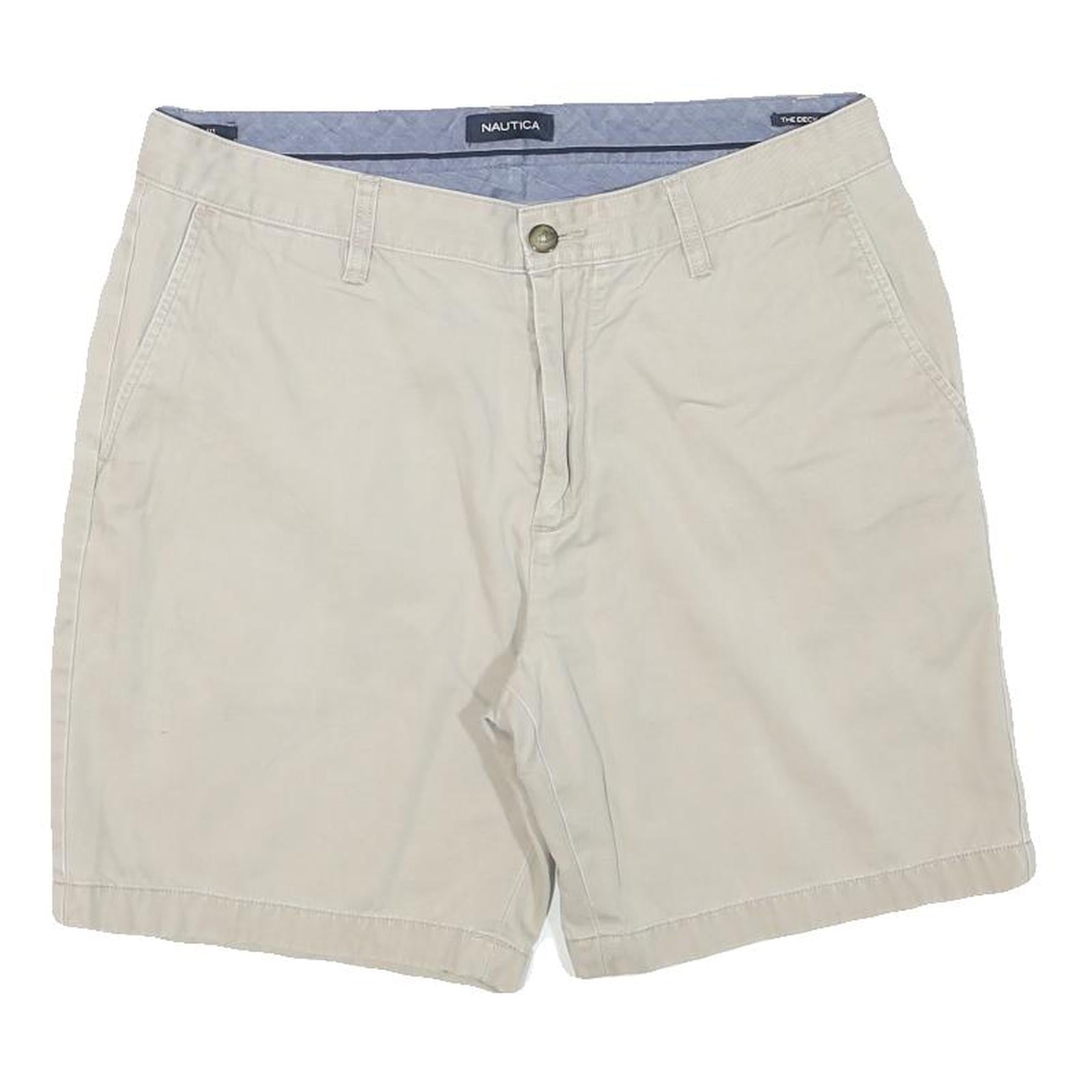 NAUTICA Mens Shorts Beige Casual Plain XL W34 Lightweight Cotton Blend Refurbished - N/A refurbished available on Cerqular