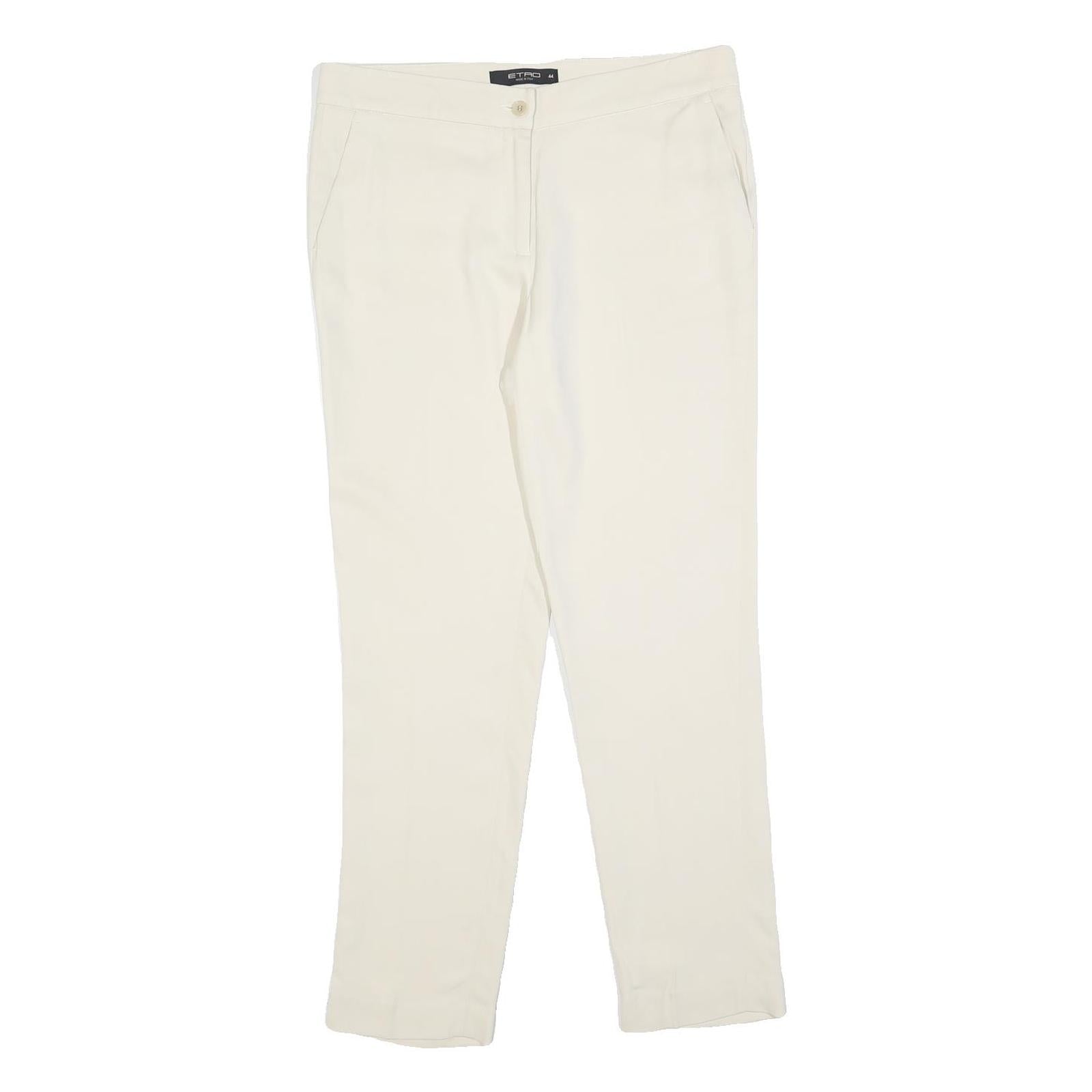 Buy ETRO Womens Slim White Polyester Blend Zip Trousers W32 L30 Casual Chic Refurbished - $59.79 ETRO Womens Slim White Polyester Blend Zip Trousers W32 L30 Casual Chic Refurbished - N/A refurbished available on Cerqular