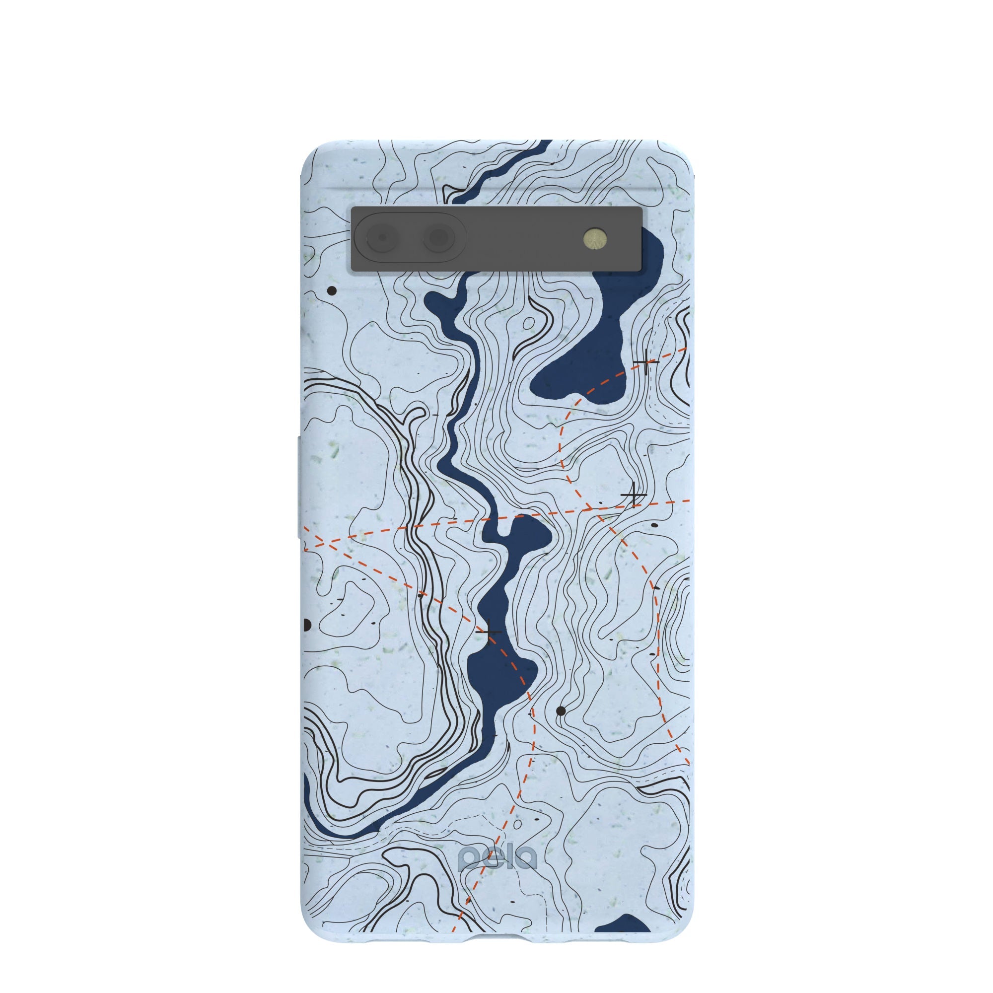 Buy Powder Blue Contour Lines Google Pixel 6a Case Refurbished - $65.00 Powder Blue Contour Lines Google Pixel 6a Case Refurbished - Pela Case refurbished available on Cerqular