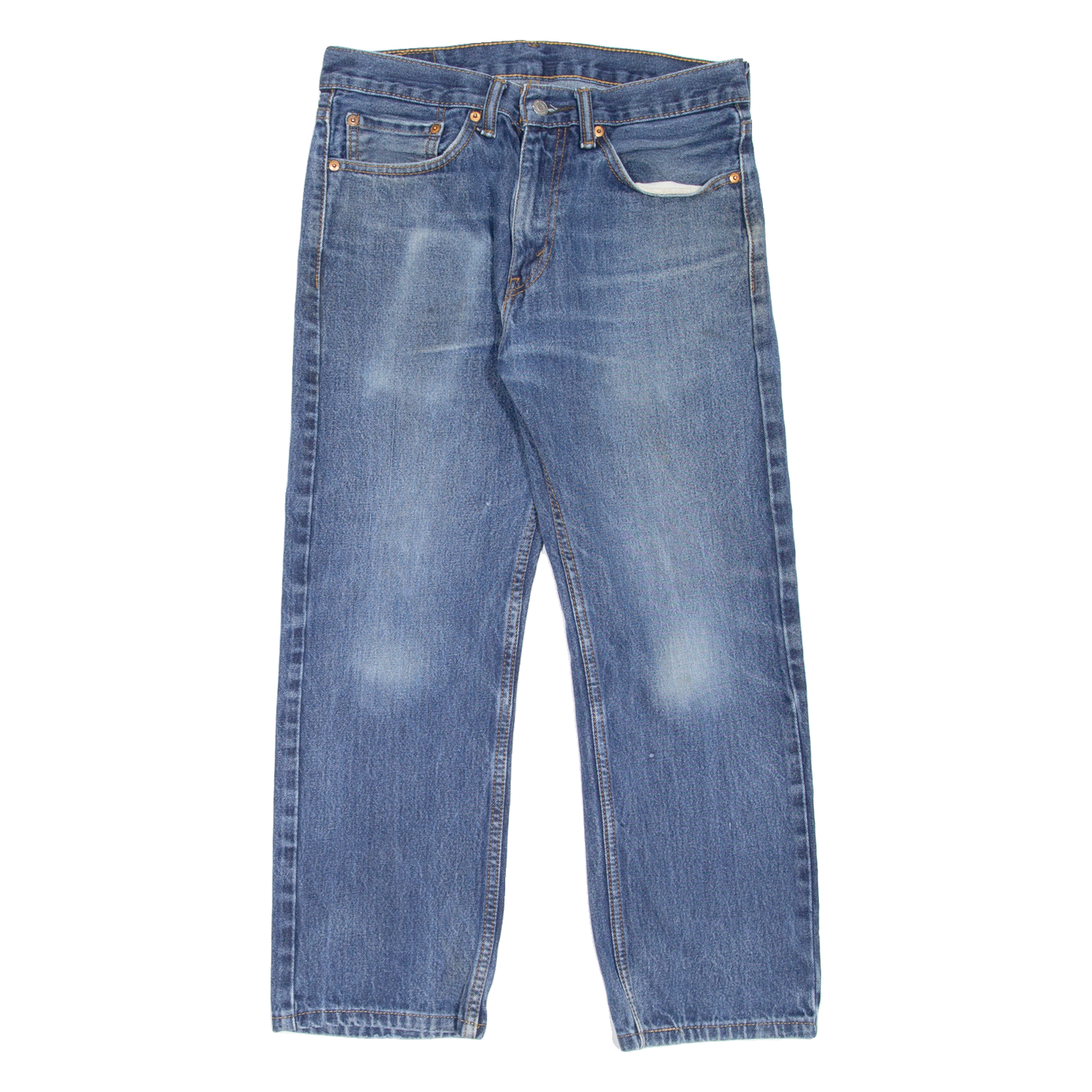 LEVI'S 505 Jeans Mens Blue Regular Straight Stone Wash W31 L26 Refurbished - N/A refurbished available on Cerqular