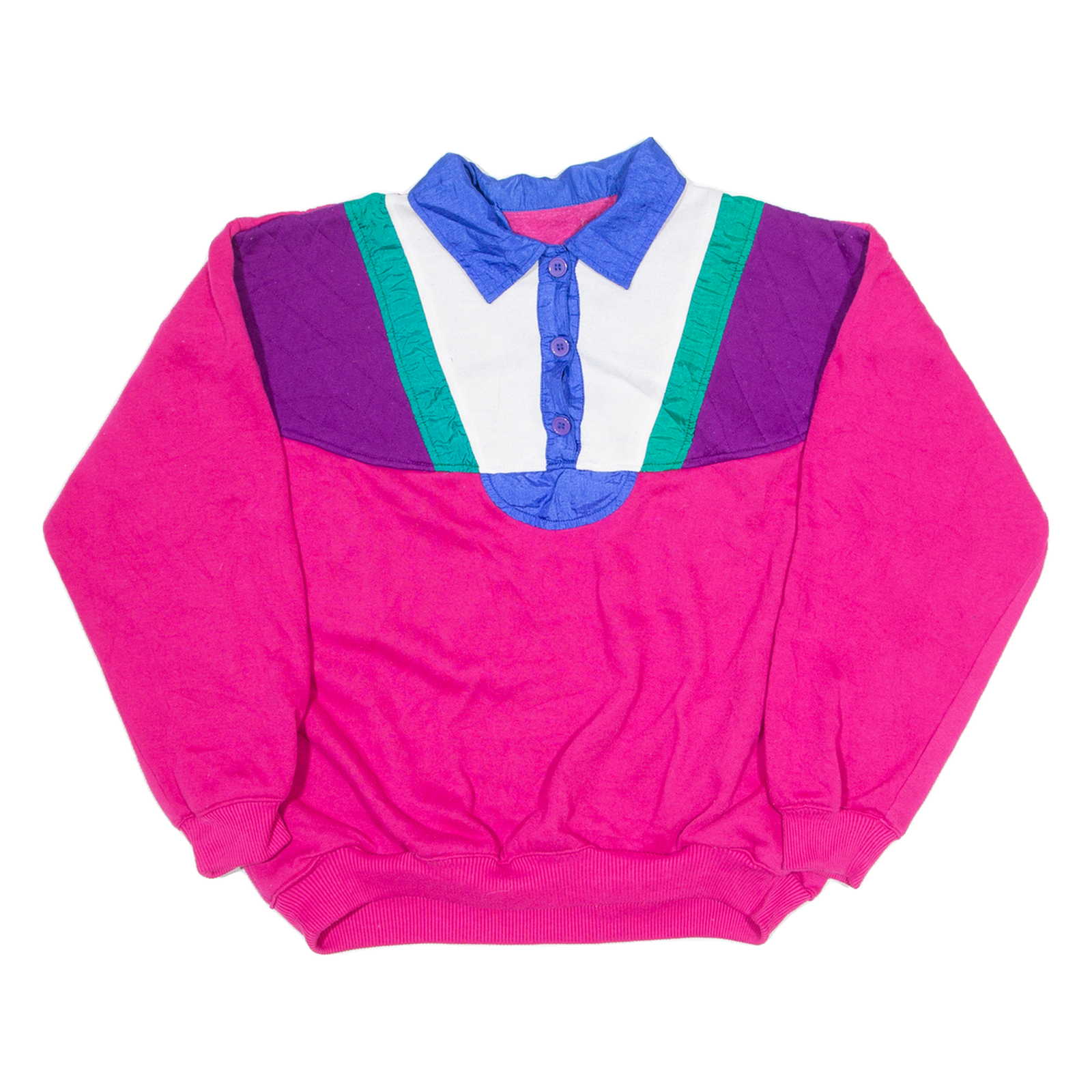 Buy Colourblock Womens Sweatshirt Pink Collared 90s M Refurbished - $27.29 Colourblock Womens Sweatshirt Pink Collared 90s M Refurbished - N/A refurbished available on Cerqular