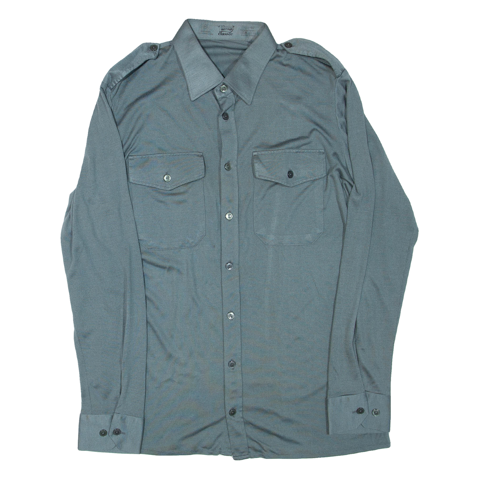 LIBERO Mens Plain Shirt Blue Long Sleeve M Refurbished - N/A refurbished available on Cerqular