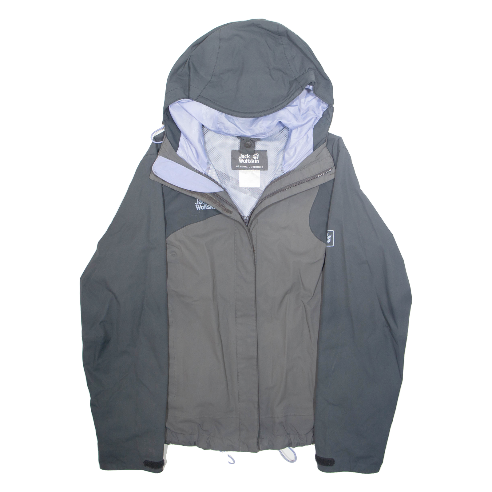 JACK WOLFSKIN Mesh Lined Womens Rain Jacket Grey Hooded M Refurbished - N/A refurbished available on Cerqular