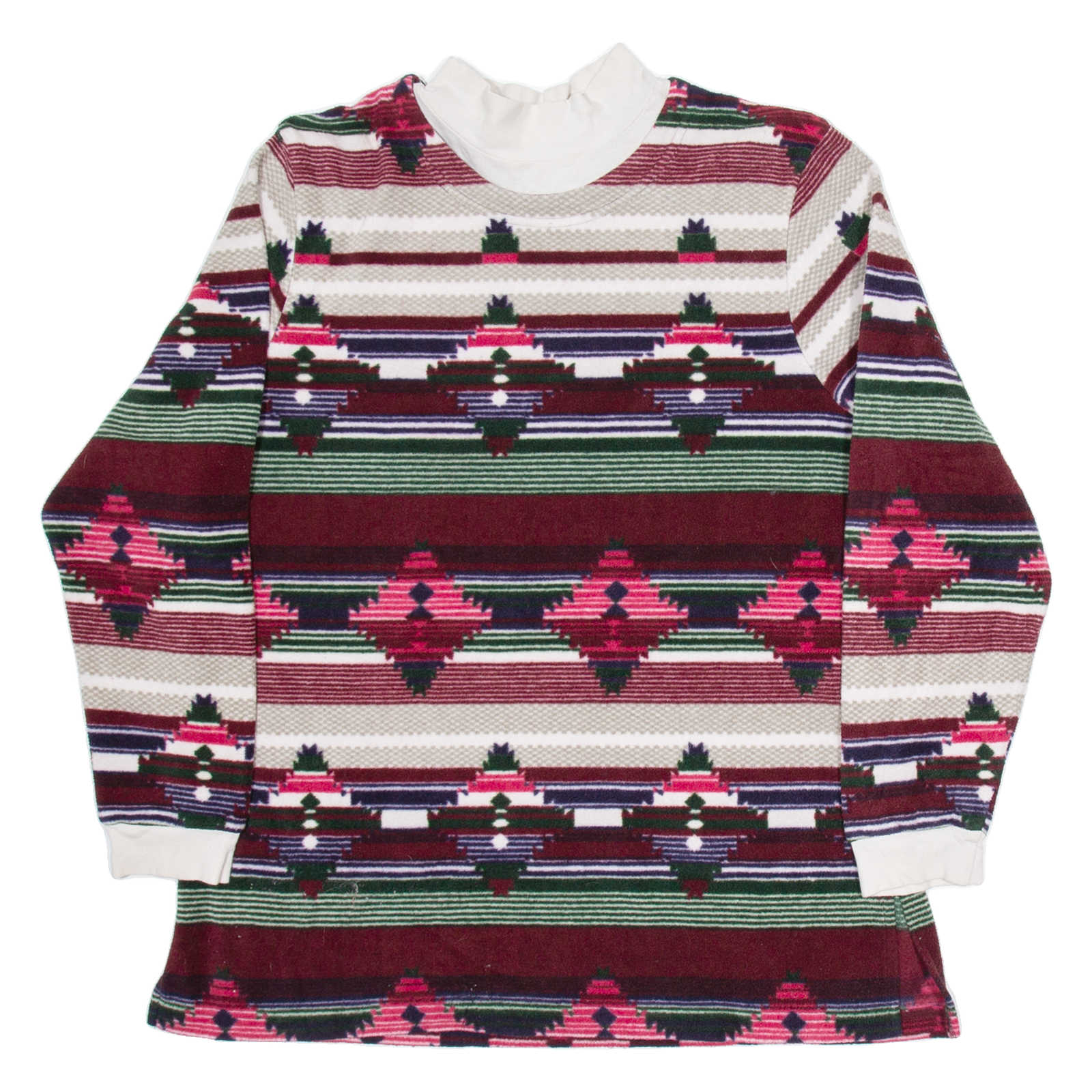 BLAIR Mens Patterned Jumper Maroon Striped Tight Knit L Refurbished - N/A refurbished available on Cerqular