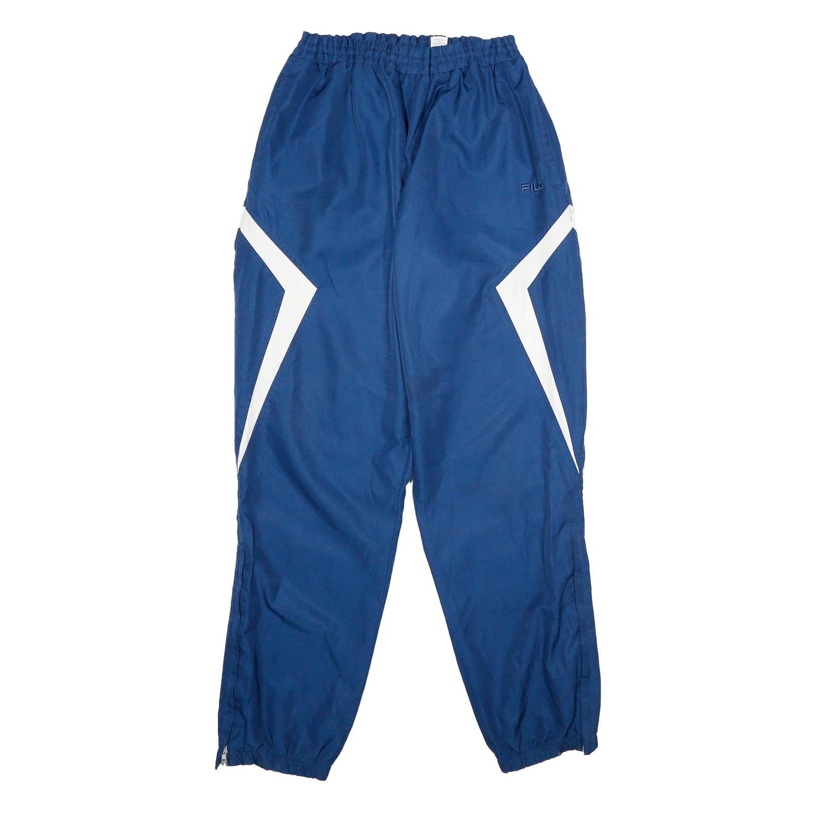 FILA Mens Joggers Blue & White L W26 L32 Classic Tapered Fit Sportswear Style Refurbished - N/A refurbished available on Cerqular