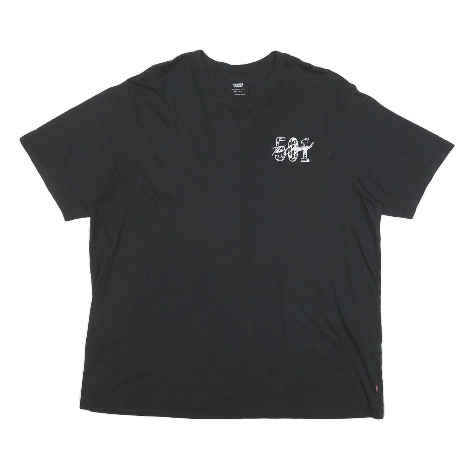 LEVI'S Mens Black Graphic T-Shirt XL Short Sleeve Crew Neck Classic Cotton Blend Refurbished - N/A refurbished available on Cerqular
