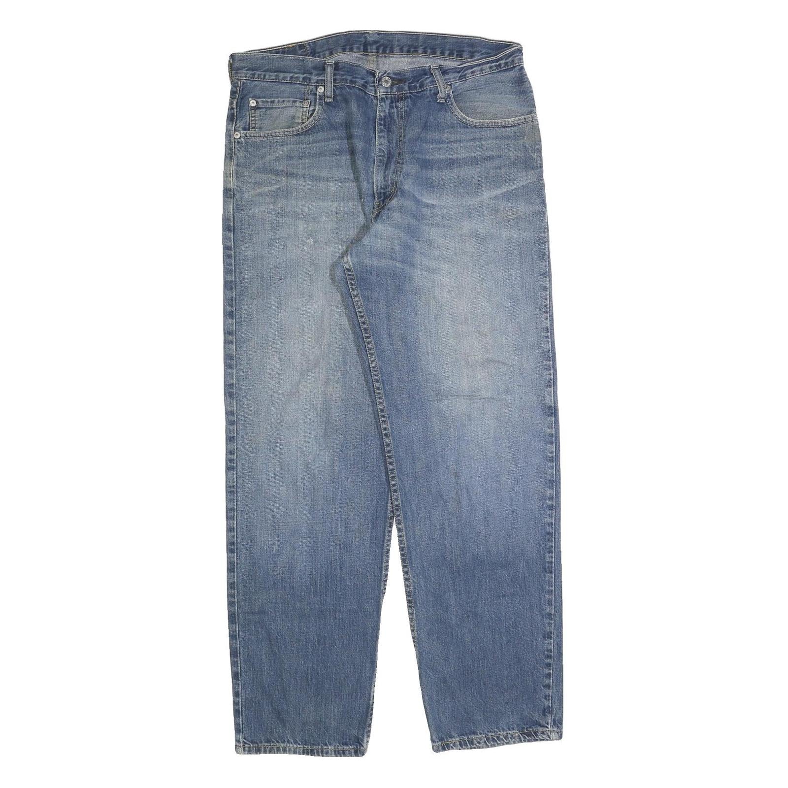 LEVI'S 550 Straight Mens Jeans Blue Relaxed Straight Denim Medium W35 L32 Casual Refurbished - N/A refurbished available on Cerqular