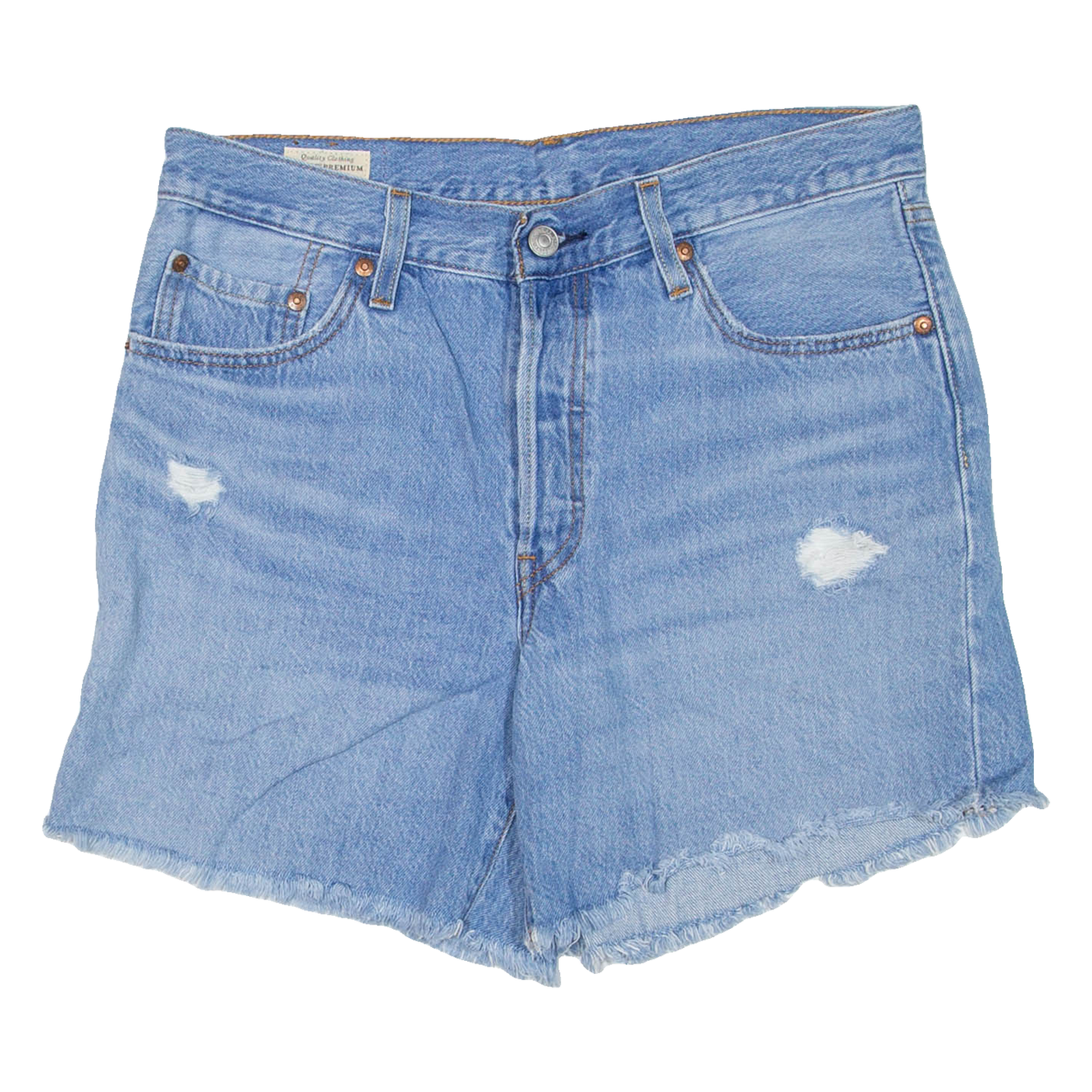 LEVI'S Womens Denim Shorts Blue M W32 Refurbished - N/A refurbished available on Cerqular