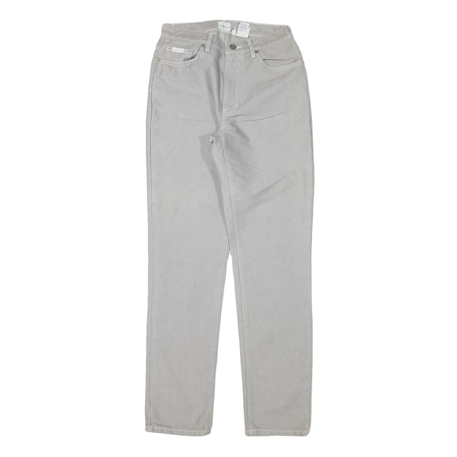 CALVIN KLEIN JEANS Womens Grey Regular Fit Straight Denim Woven W26 L31 Classic Refurbished - N/A refurbished available on Cerqular