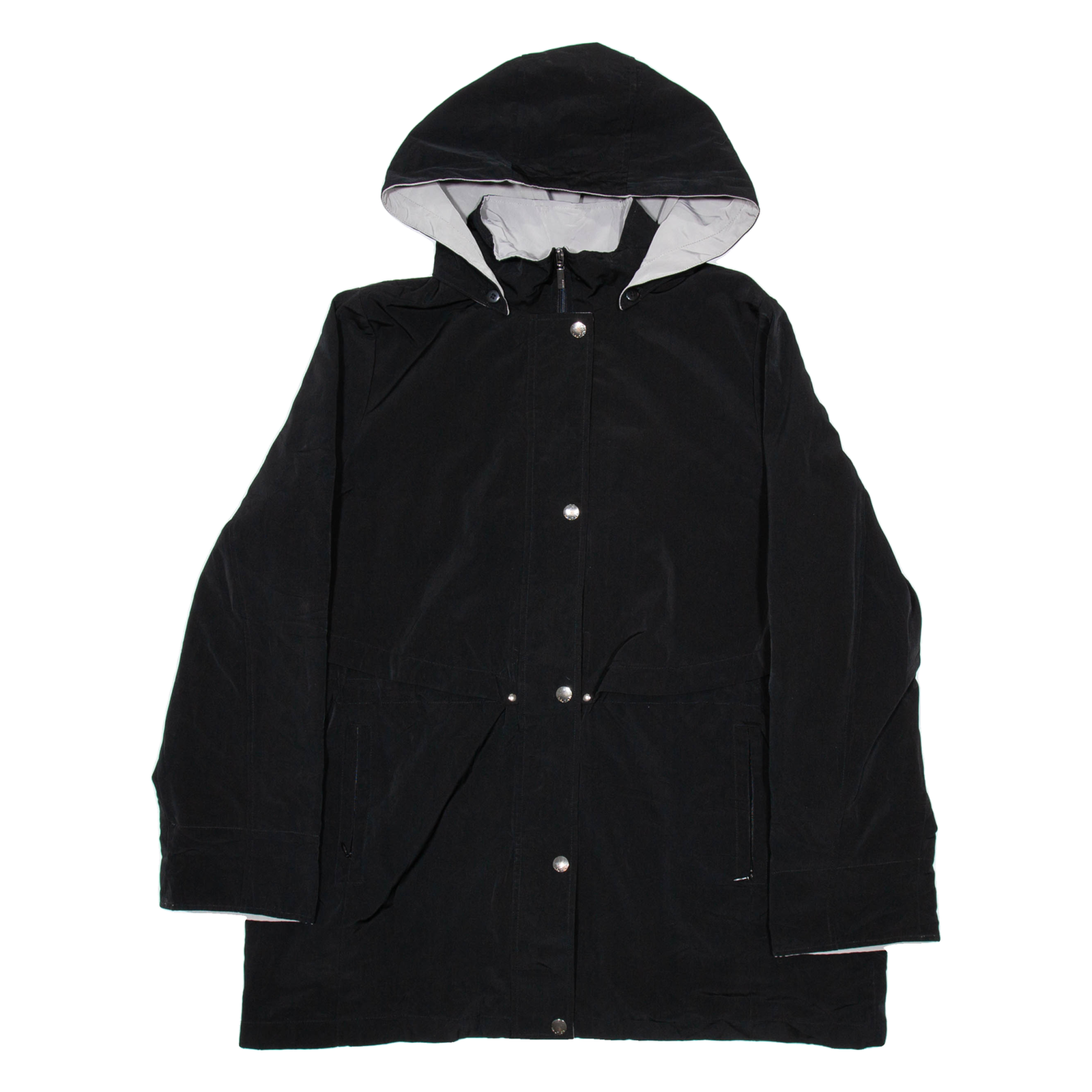 NAUTICA Womens Raincoat Black Hooded ONE SIZE Refurbished - N/A refurbished available on Cerqular