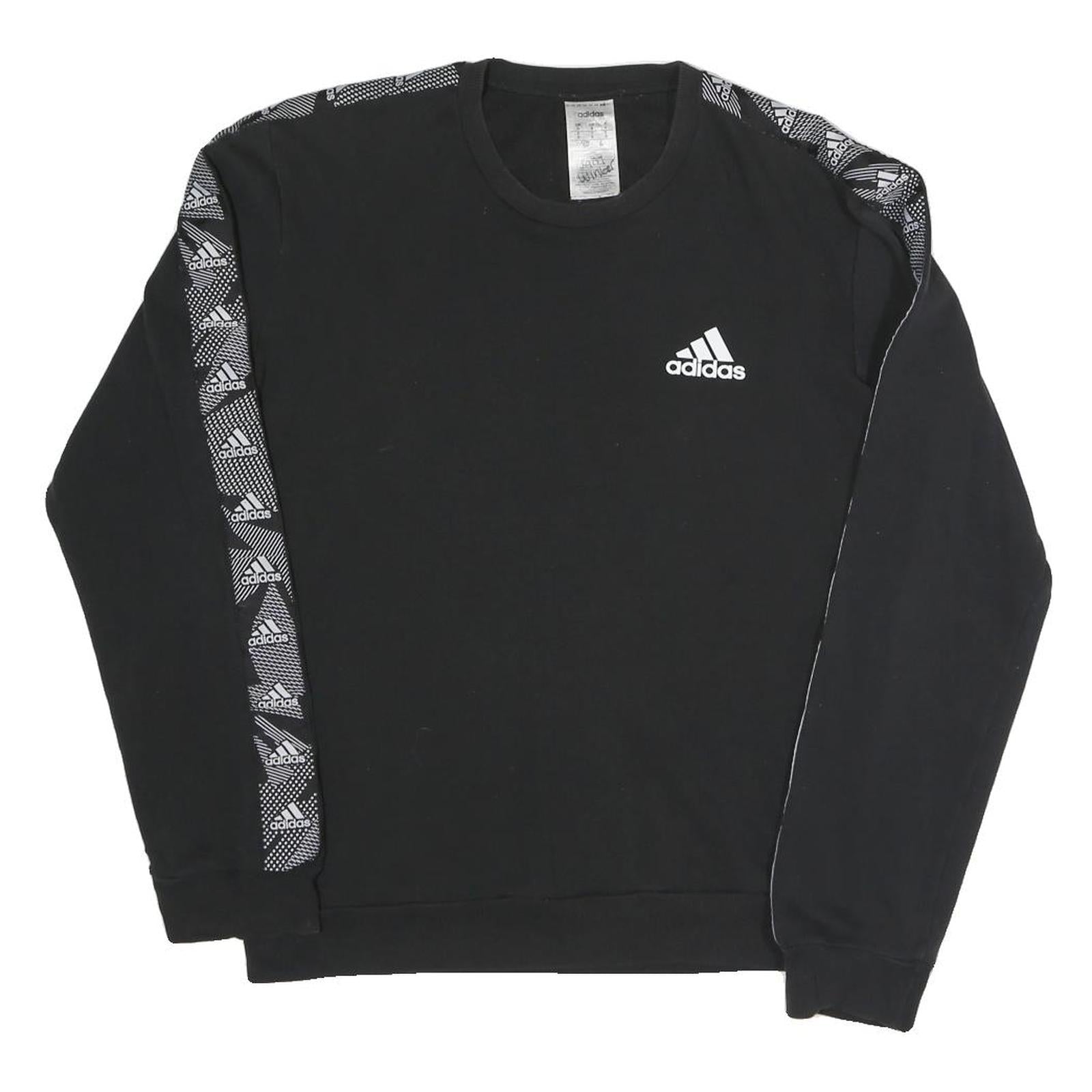 ADIDAS Mens Black Sweatshirt S Crew Neck Cotton Blend Sportswear Refurbished - N/A refurbished available on Cerqular