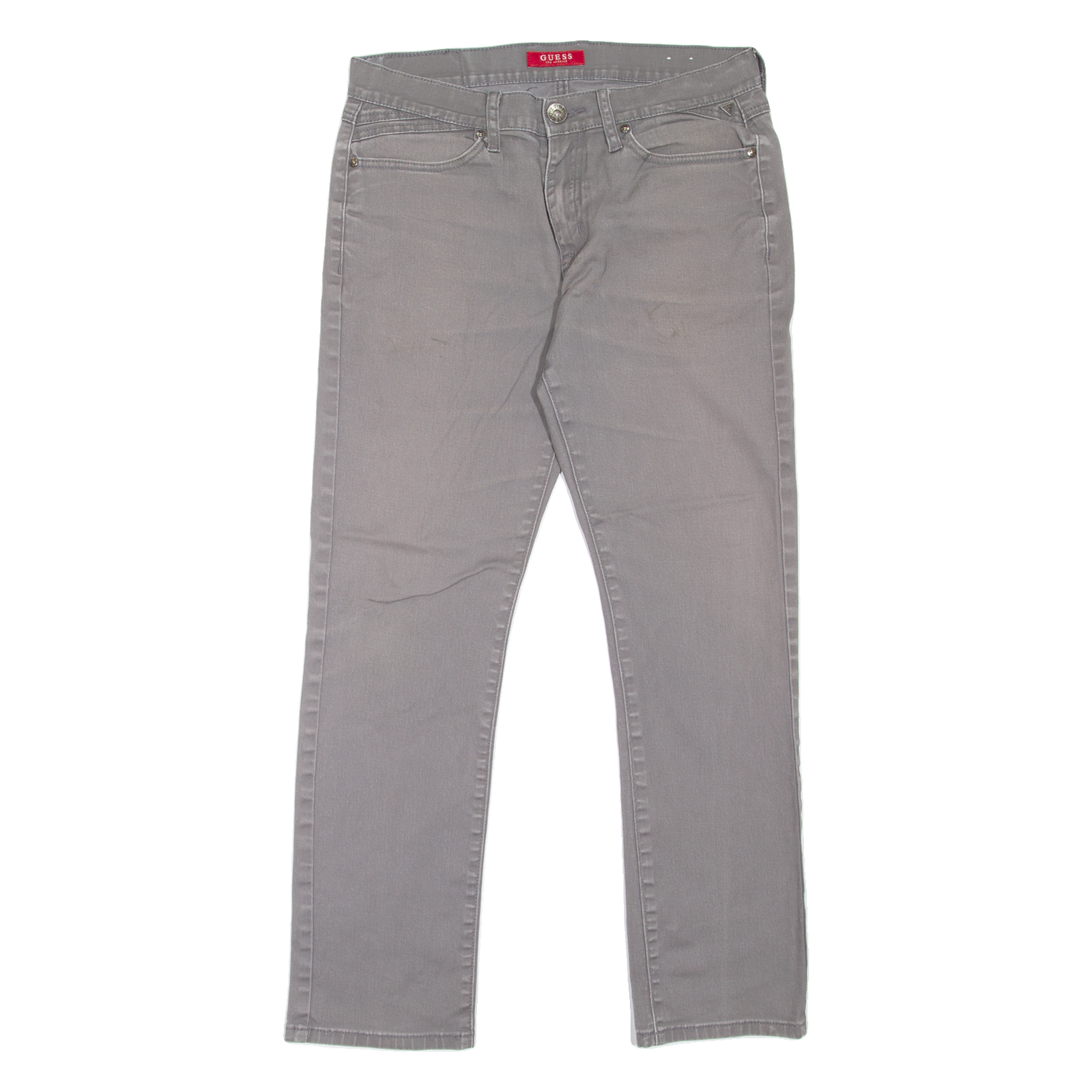 GUESS Mens Jeans Grey Regular Straight W31 L29 Refurbished - N/A refurbished available on Cerqular