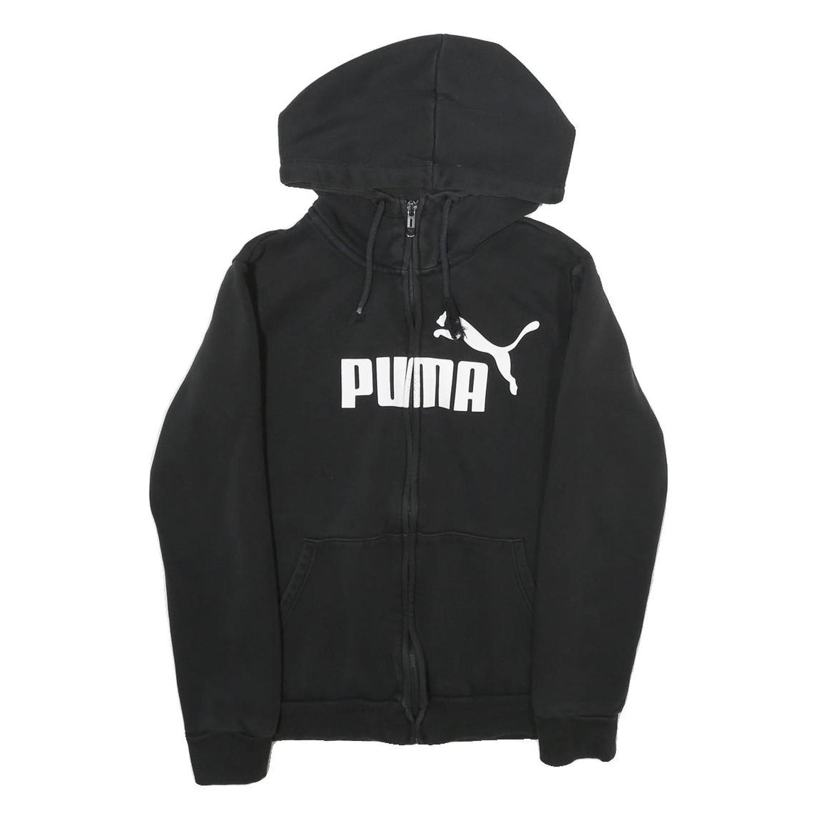 PUMA Womens Black Pullover Hoodie XS Cotton Full Zip Comfort Casual Refurbished - N/A refurbished available on Cerqular