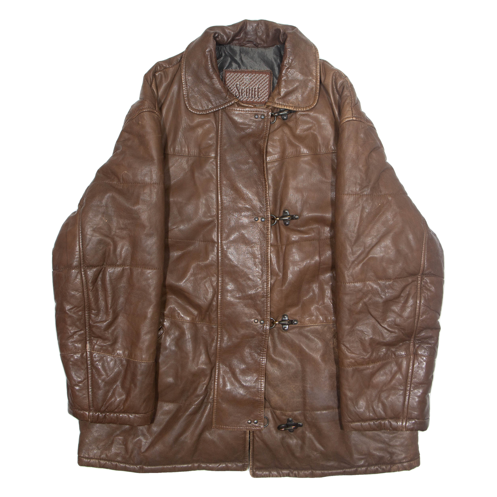 SCOUT Mens Jacket Brown Faux Leather L Refurbished - N/A refurbished available on Cerqular