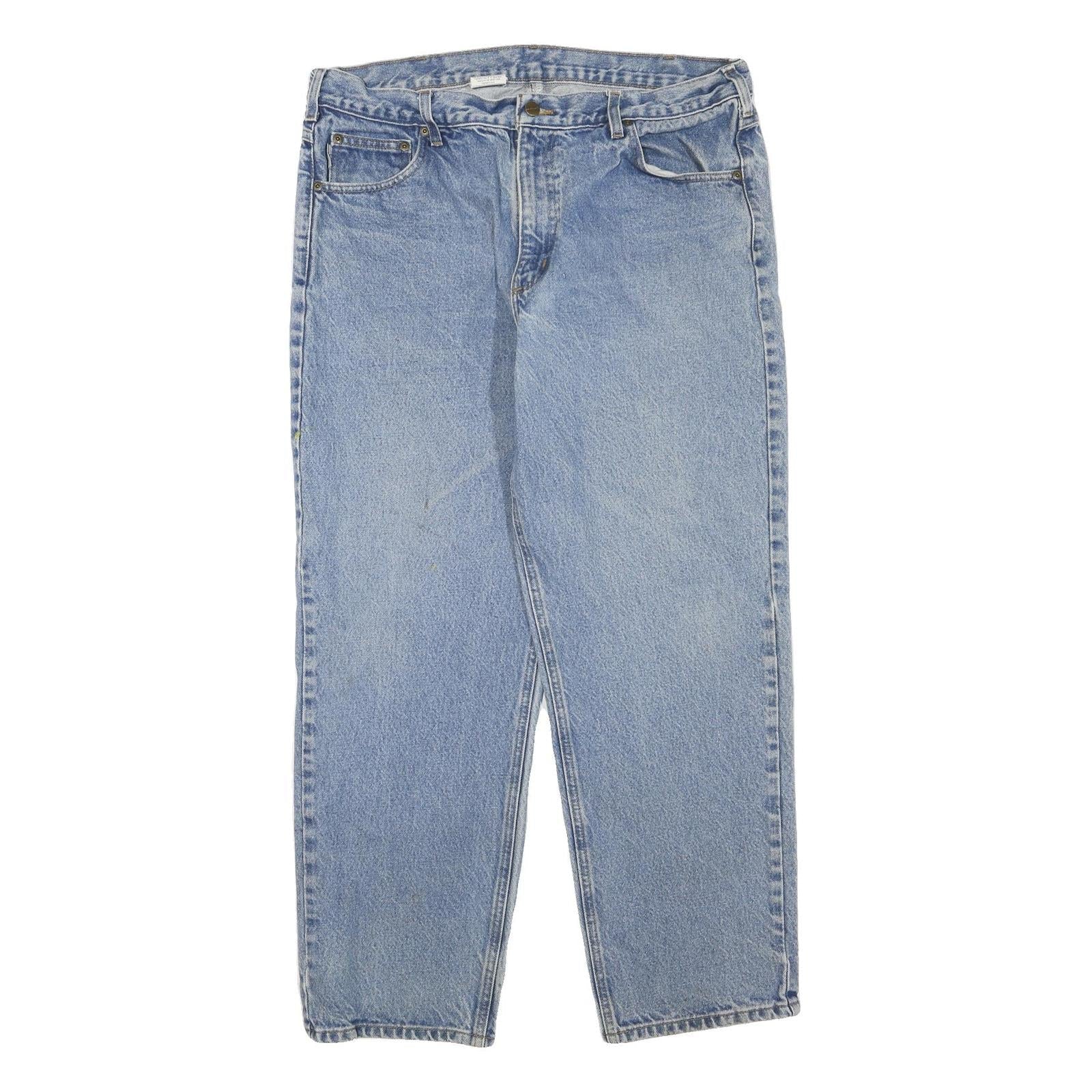 CARHARTT Mens Regular Fit Light Blue Denim Jeans W38 L30 Cotton Blend Zip Refurbished - N/A refurbished available on Cerqular