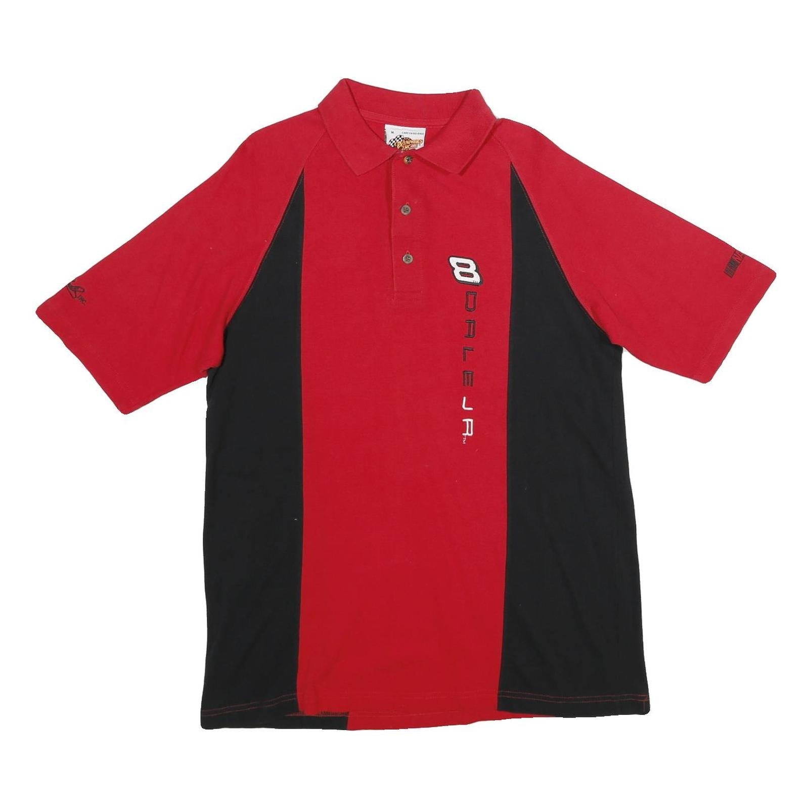 WINNER'S CIRCLE Mens Red & Black Cotton Short Sleeve Racing Polo Shirt M Refurbished - N/A refurbished available on Cerqular