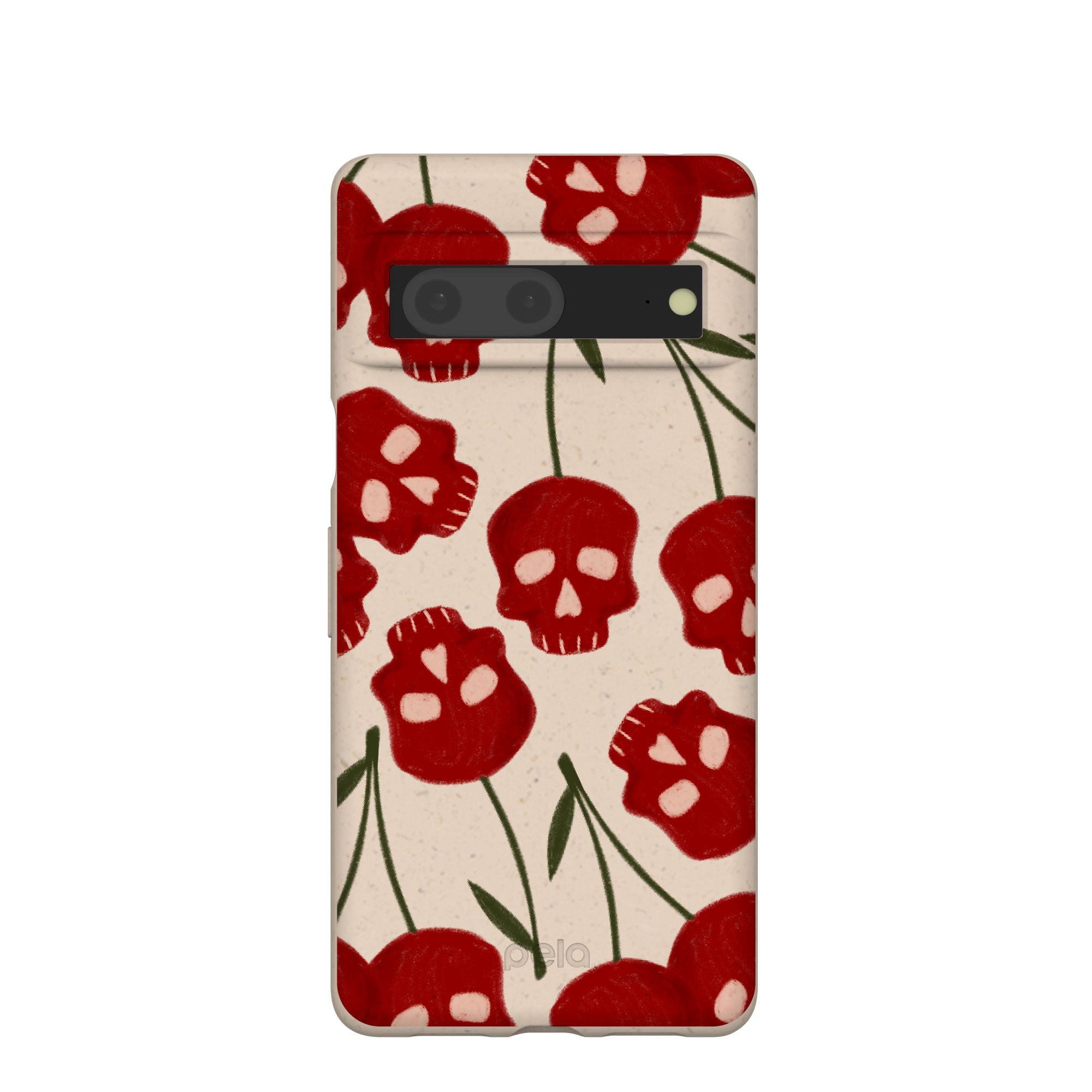 Seashell Scary Cherry Google Pixel 7 Case Refurbished - Pela Case refurbished available on Cerqular