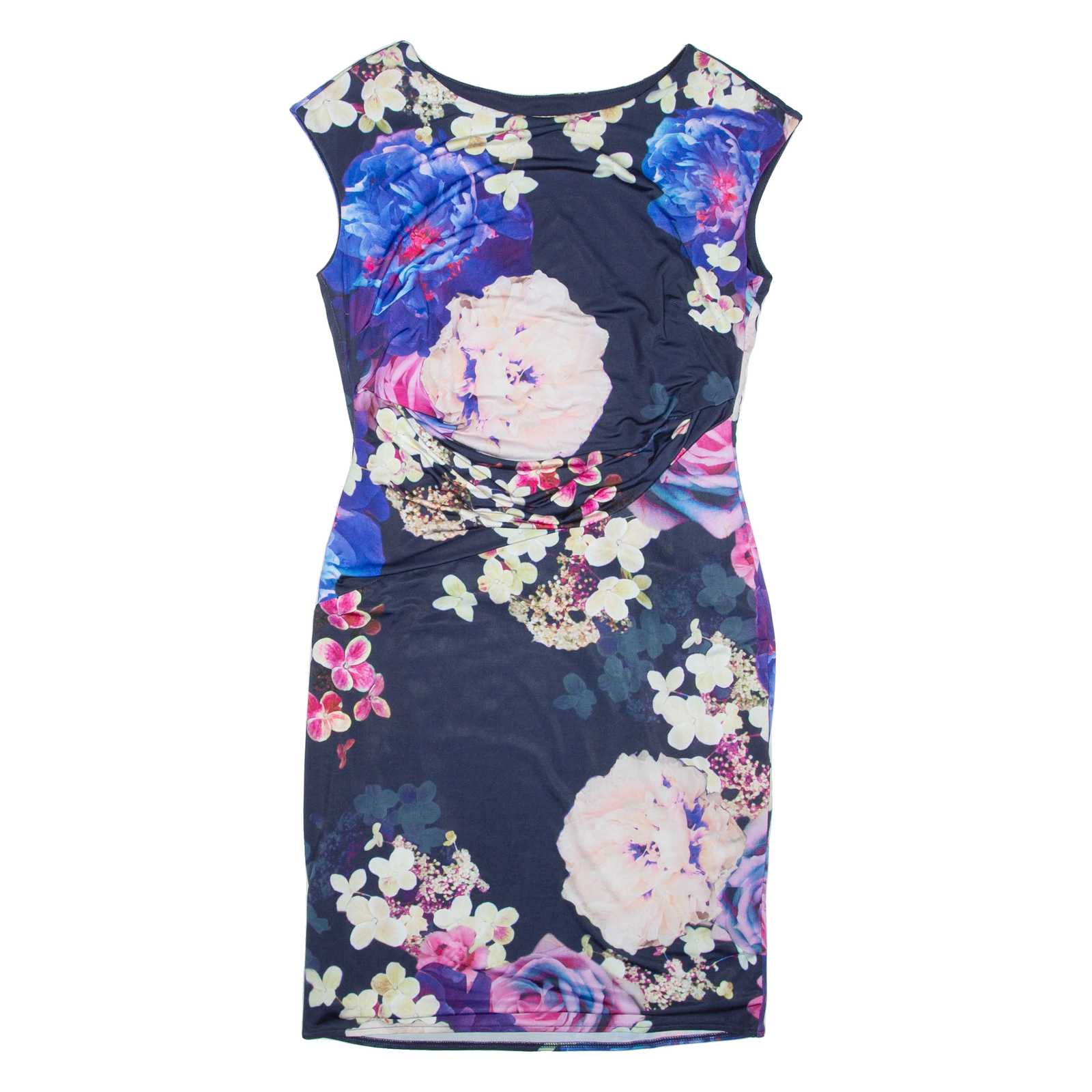 COAST Womens Day Dress Blue Floral Sleeveless Knee Length UK 12 Refurbished - N/A refurbished available on Cerqular