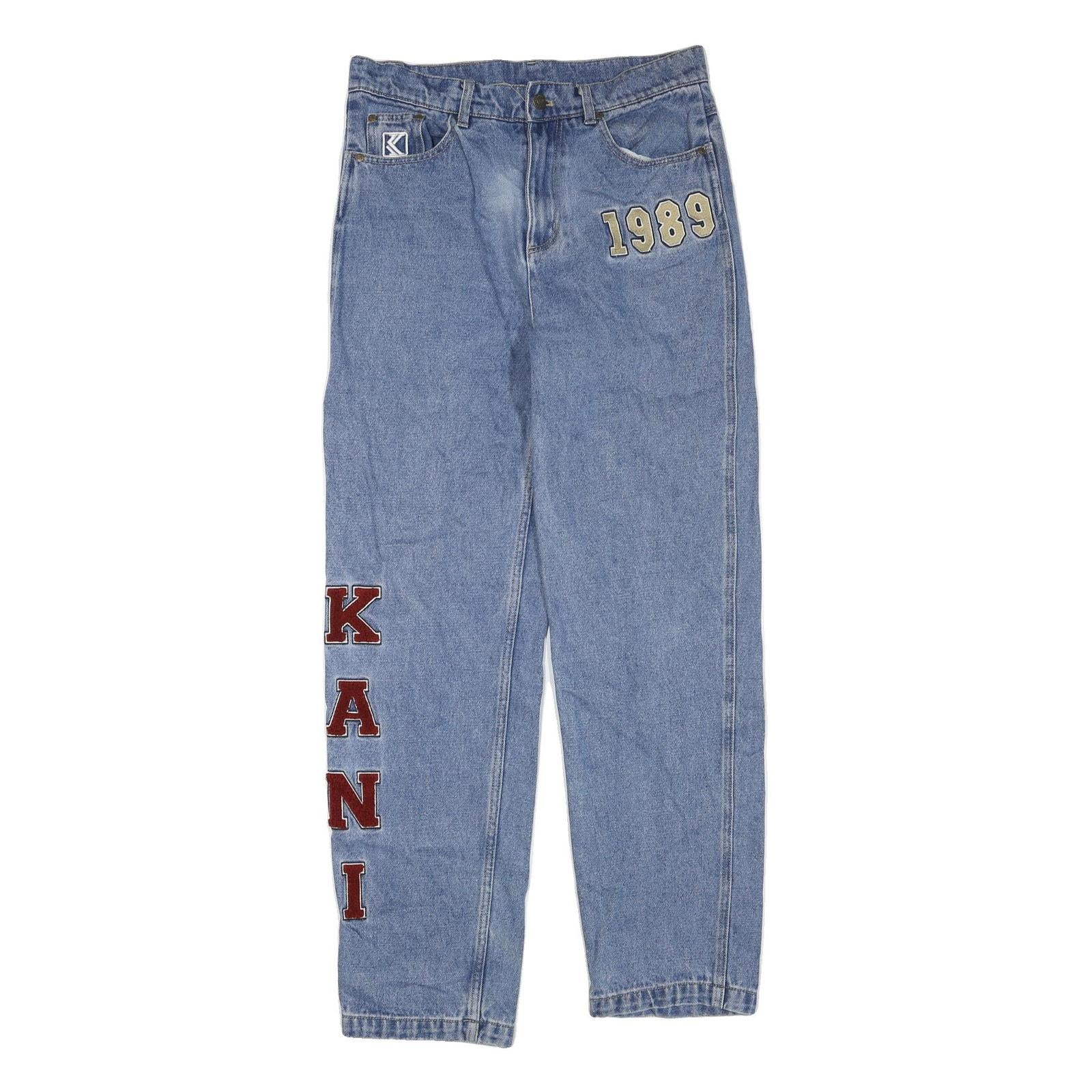 KARL KANI Mens Regular Blue Denim Jeans W30 L30 Cotton Blend Zip Pockets Refurbished - N/A refurbished available on Cerqular