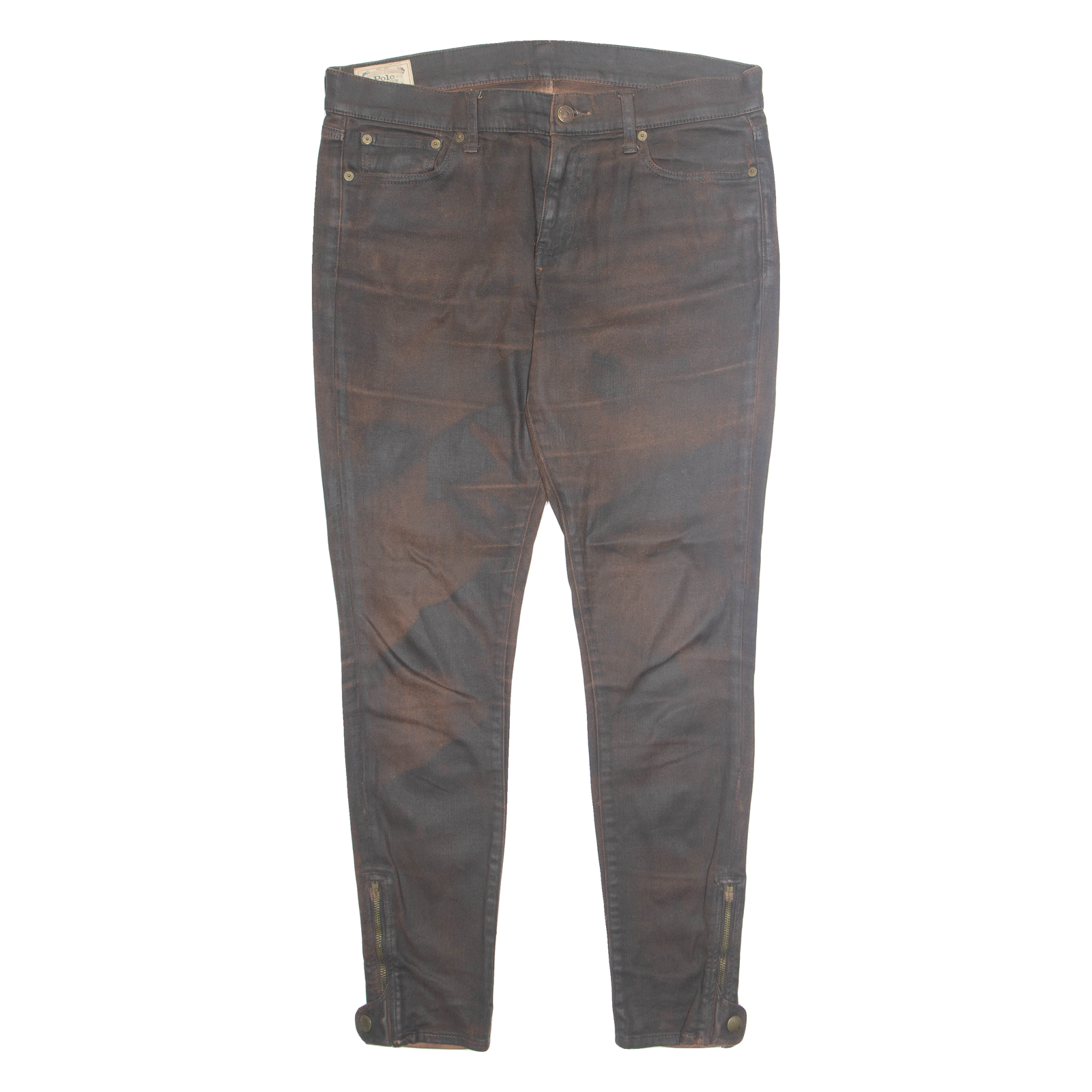 POLO RALPH LAUREN Womens Trousers Brown Regular Skinny W34 L28 Refurbished - N/A refurbished available on Cerqular