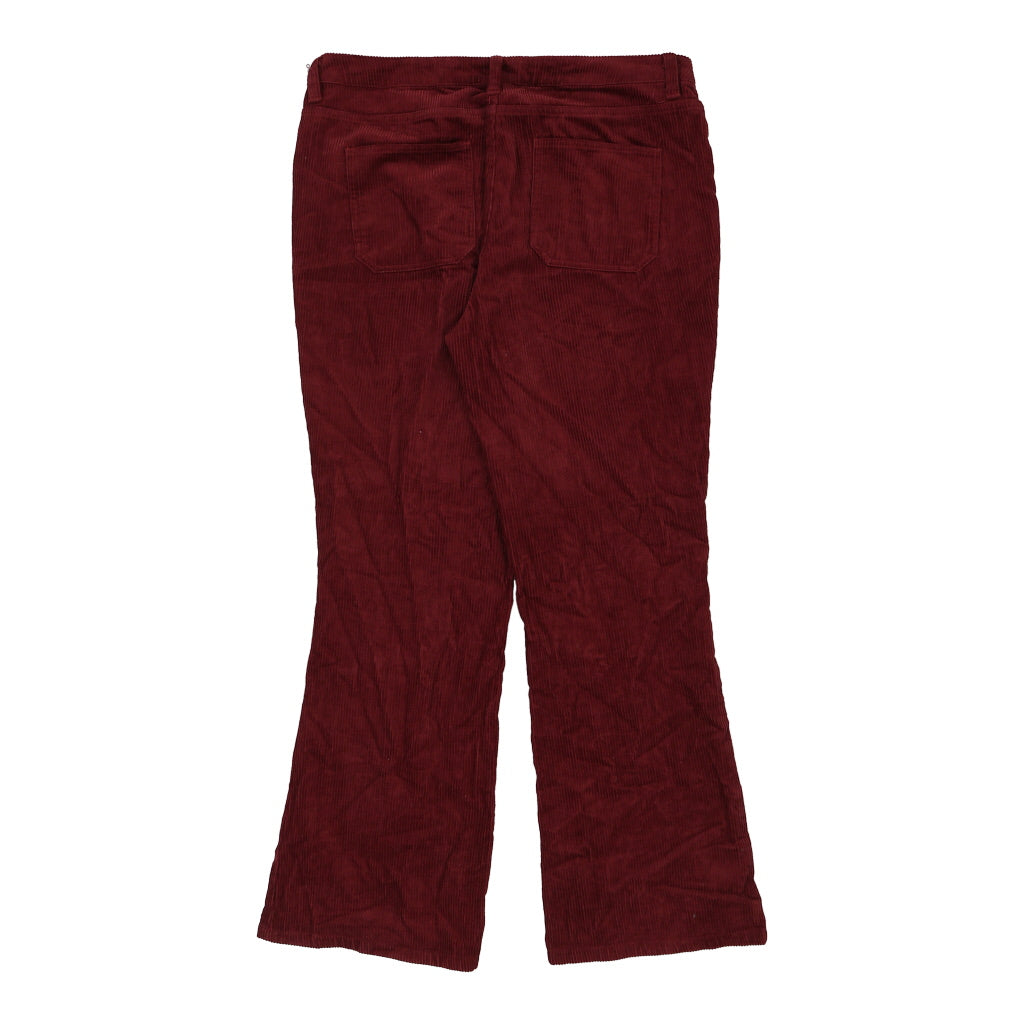 Nice & Chic Cord Trousers - 36W UK 16 Red Cotton Refurbished - Thrifted (note: this is a term often used to describe second- refurbished available on Cerqular