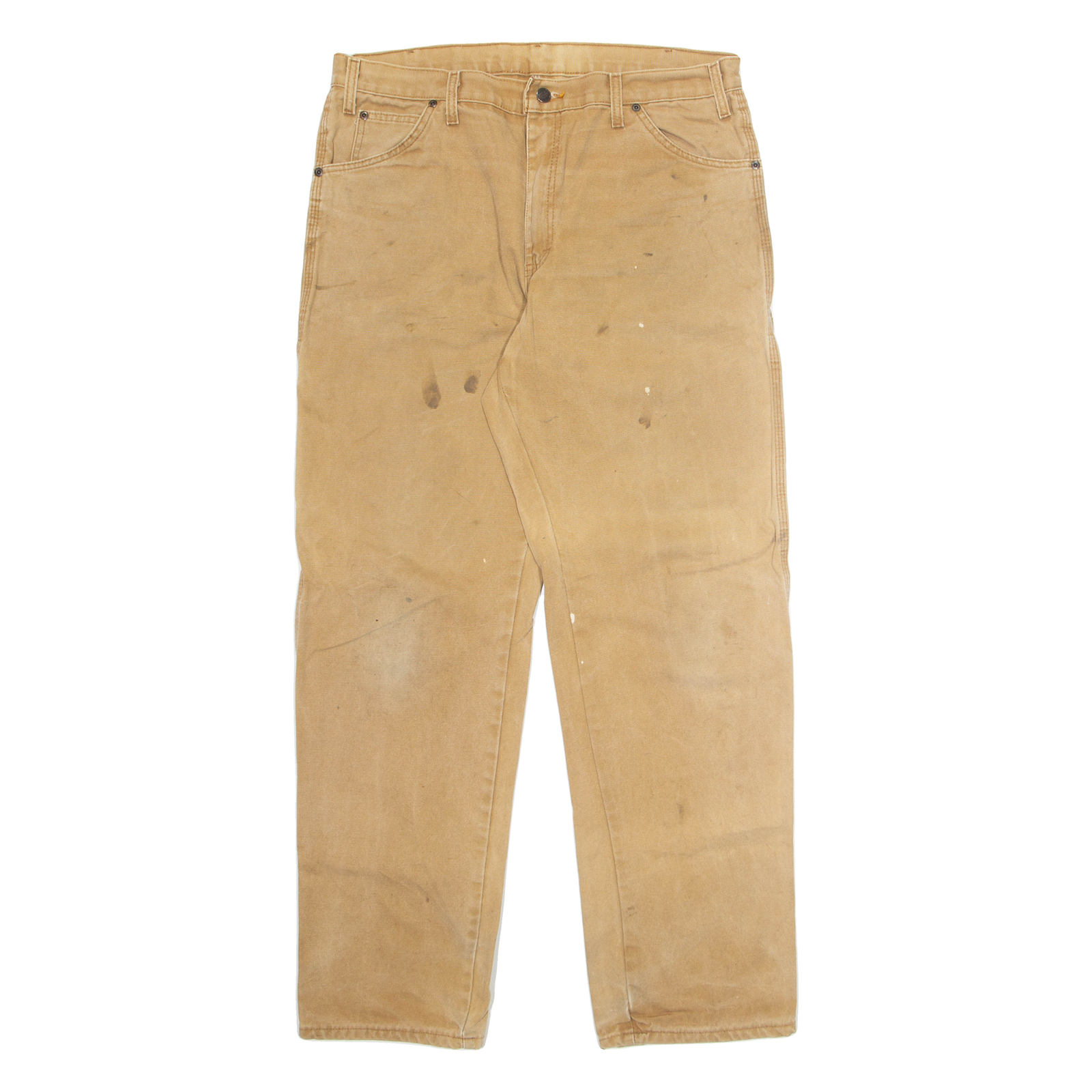 DICKIES Carpenter Cargo Mens Trousers Brown Relaxed Straight W36 L34 Refurbished - N/A refurbished available on Cerqular