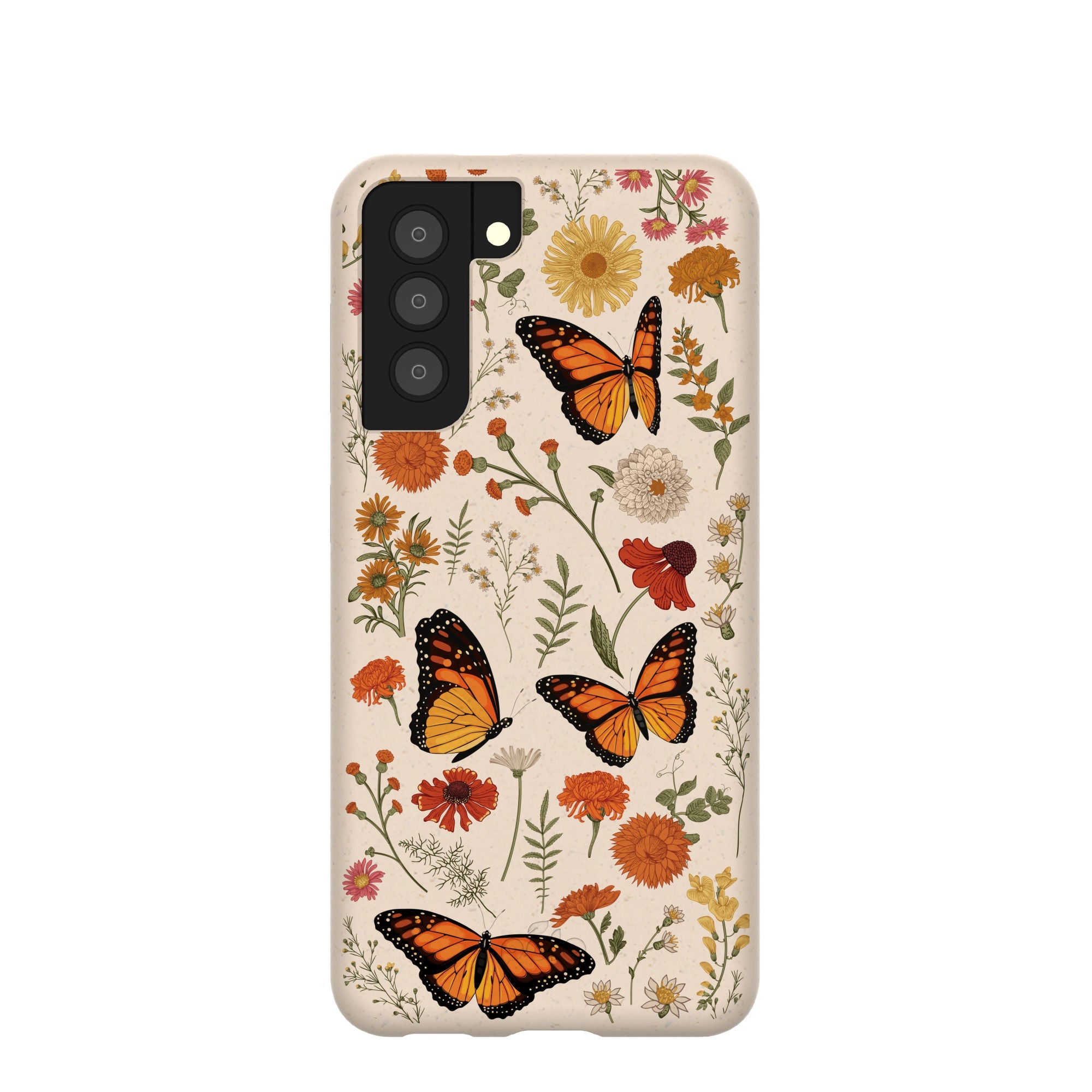 Seashell Monarch Butterfly Samsung Galaxy S21 Case Refurbished - Pela Case refurbished available on Cerqular
