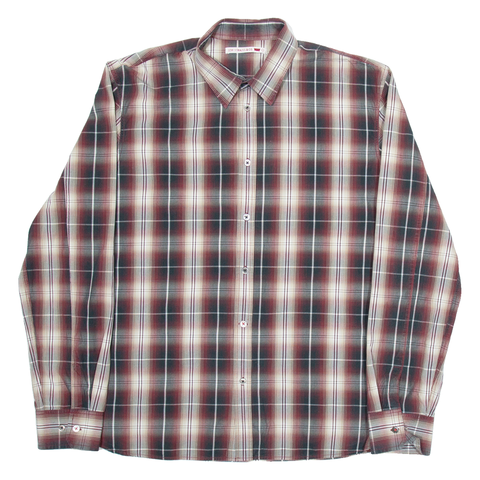 LEVI'S Mens Shirt Red Check Long Sleeve L Refurbished - N/A refurbished available on Cerqular