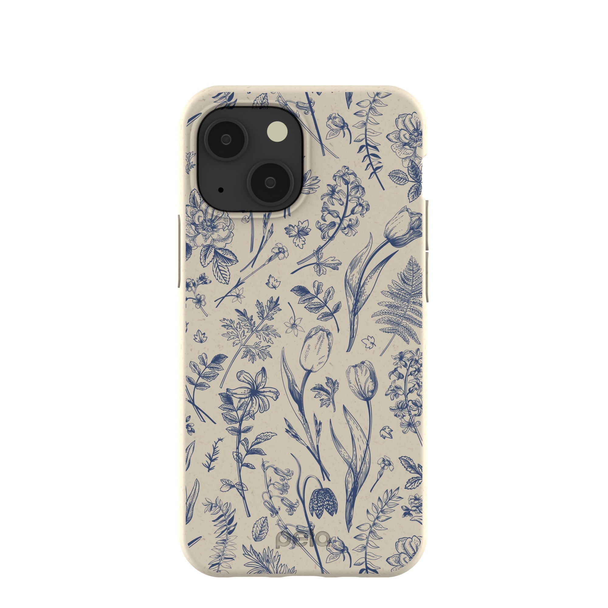 London Fog Indigo Bouquet iPhone 13 Mini Case Refurbished - Pela Case refurbished available on Cerqular