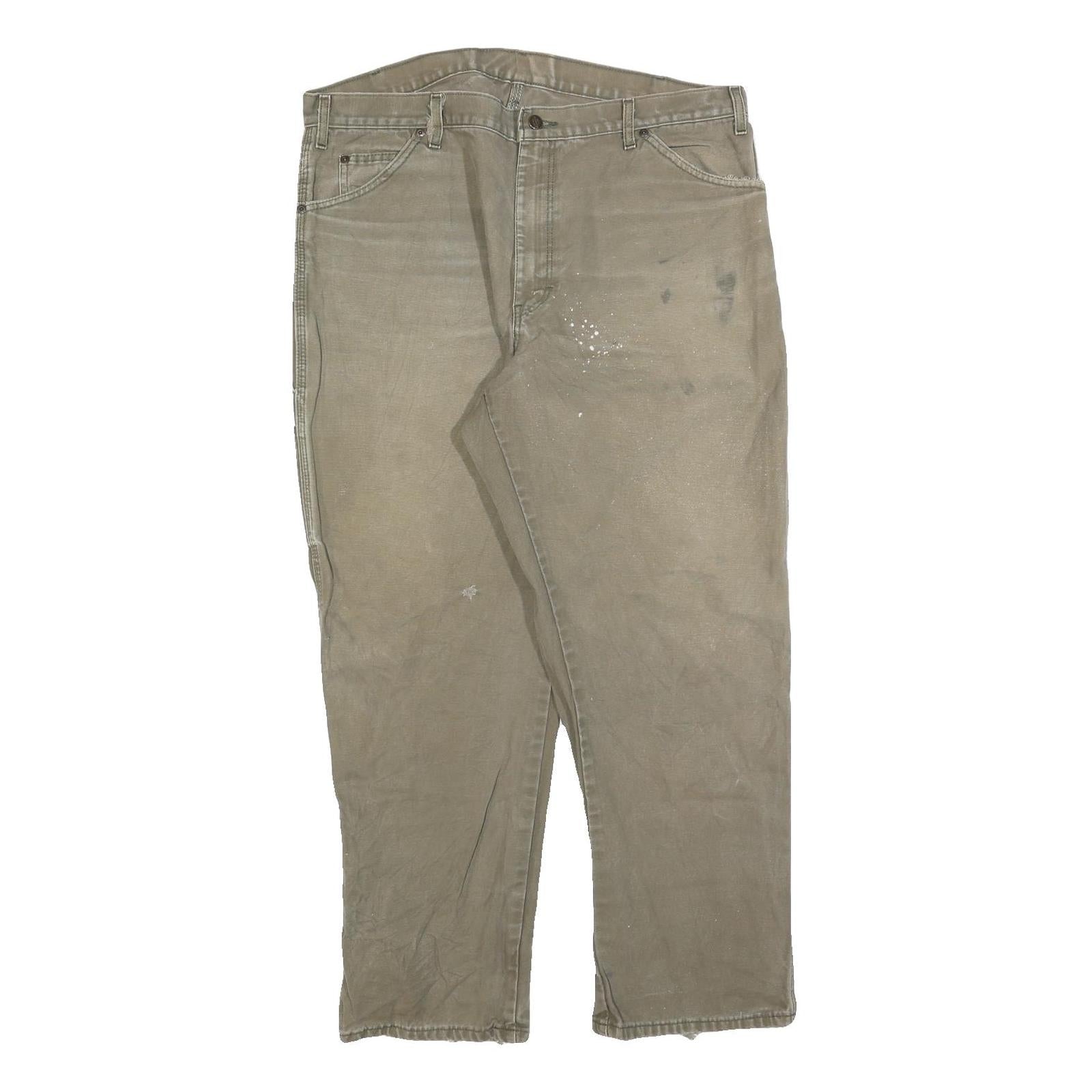 DICKIES Mens Relaxed Beige Cotton Blend Relaxed Fit Casual Trousers W38 L30 Refurbished - N/A refurbished available on Cerqular