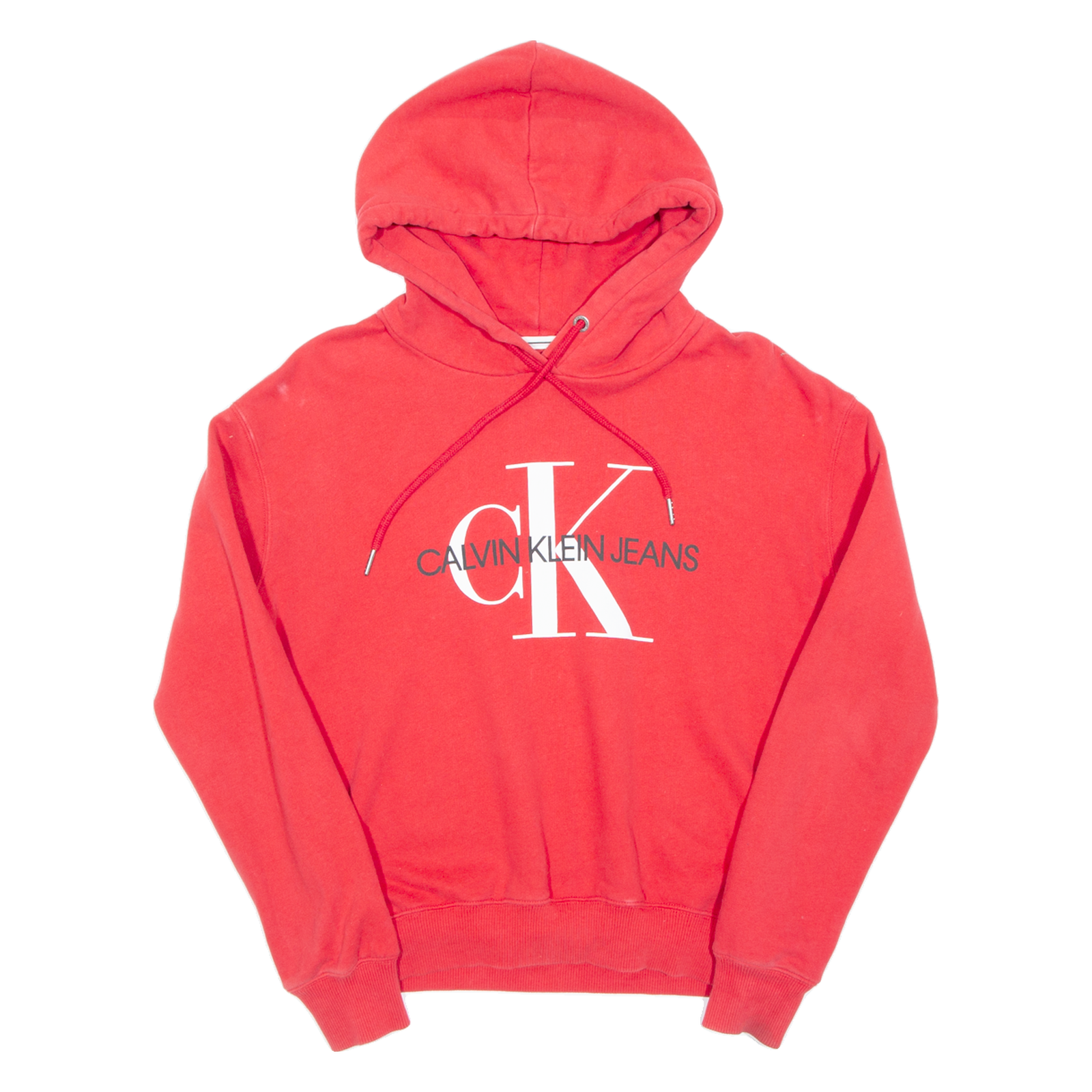 CALVIN KLEIN JEANS Womens Red Hoodie M Refurbished - N/A refurbished available on Cerqular